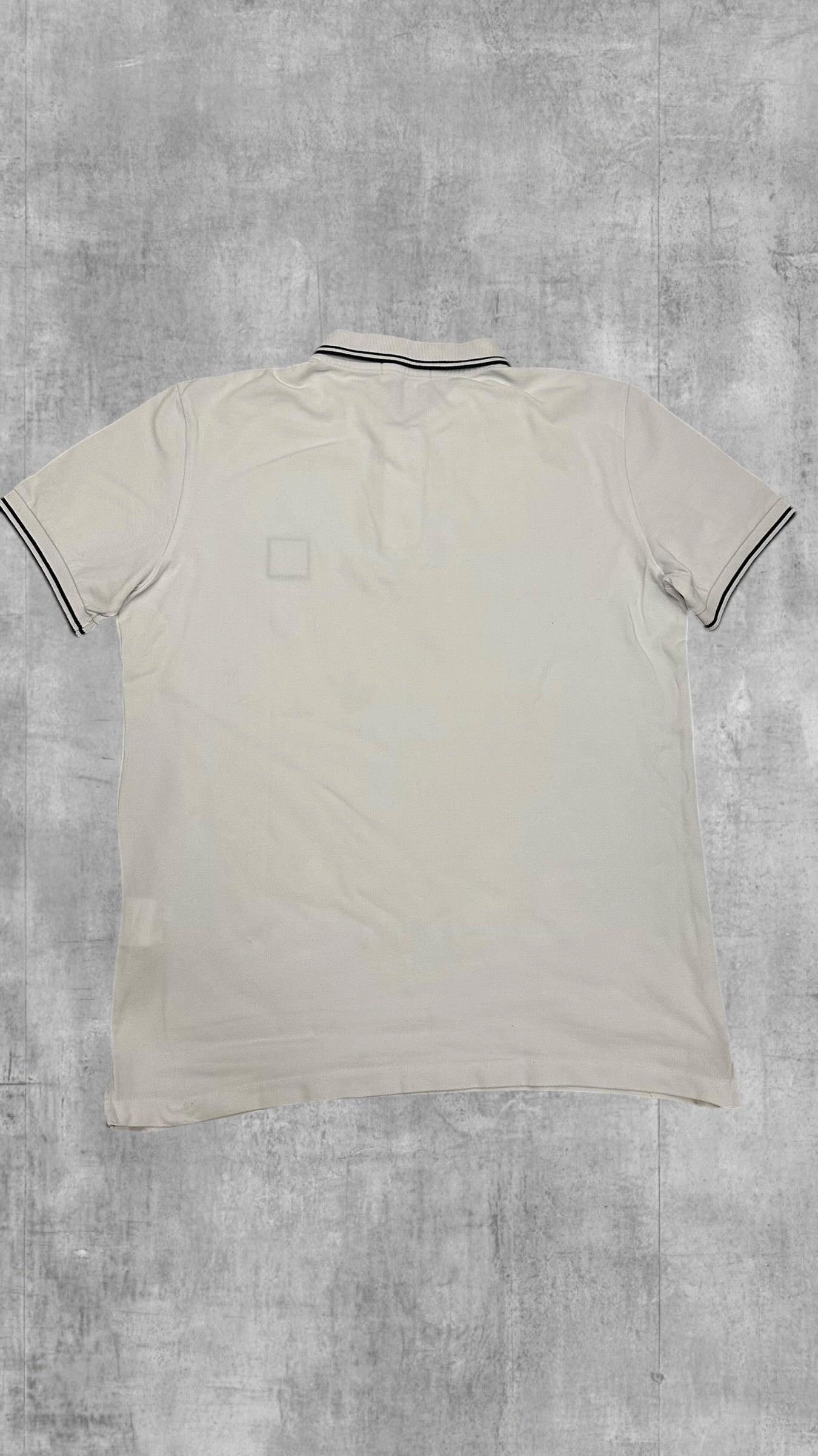 Stone Island Polo Shirt Weiß Schwarz L