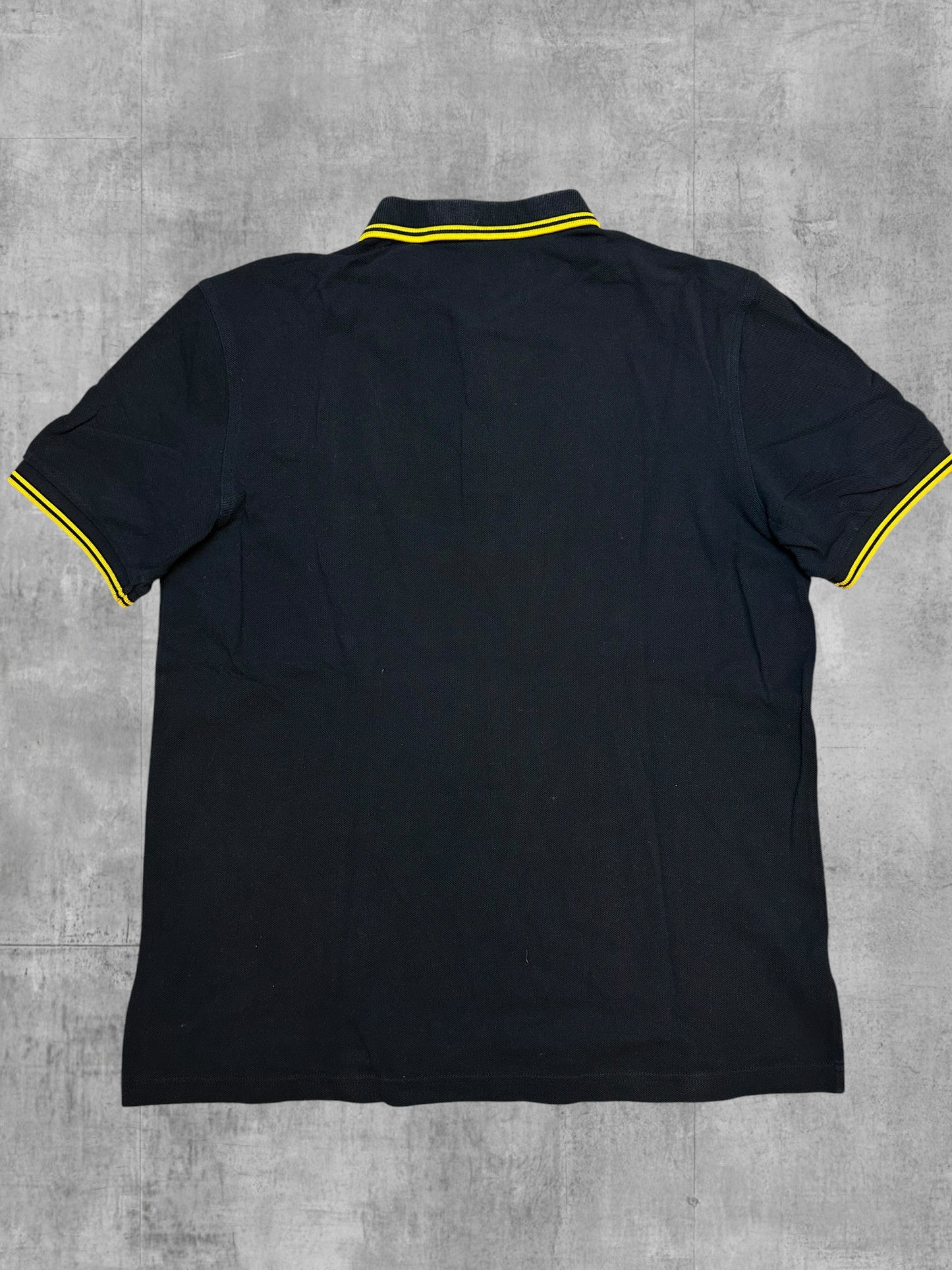 Fred Perry Polo Shirt Schwarz Gelb L
