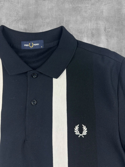 Fred Perry Sport Polo Shirt Schwarz Weiß M