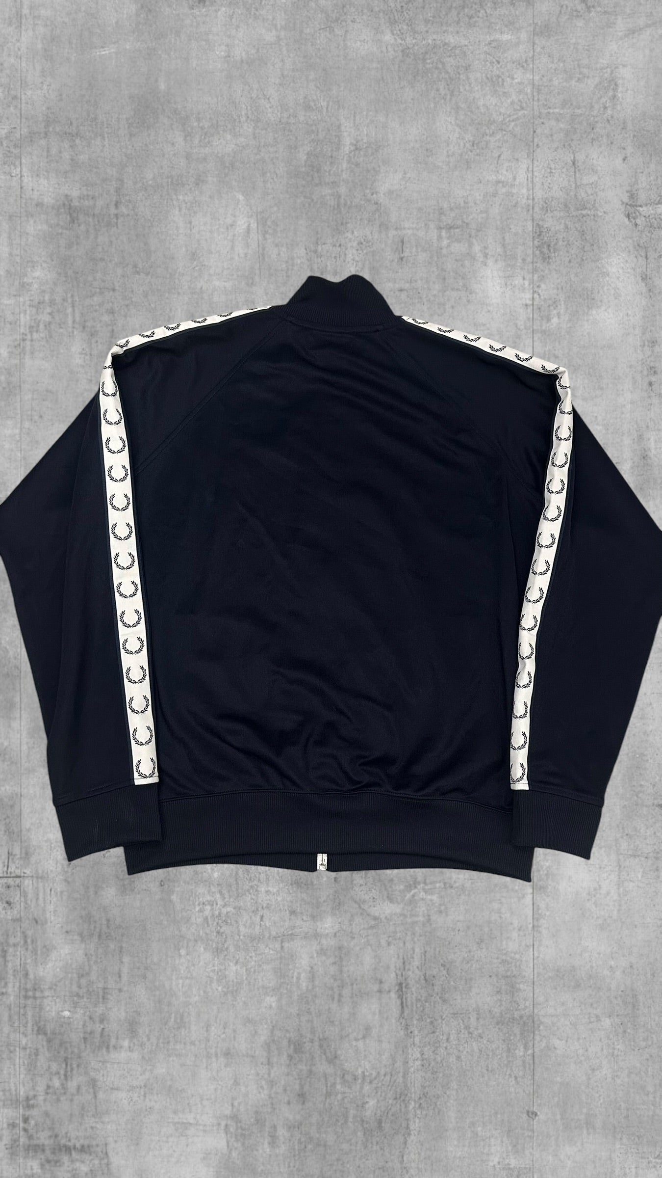 Fred Perry Trainingsjacke Taped Schwarzblau Weiß L