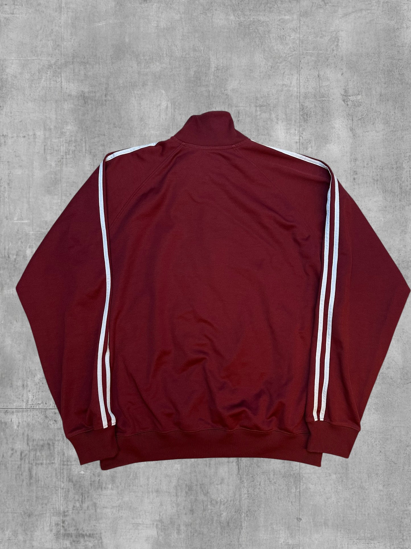 Fred Perry Vintage Trainingsjacke Taped Weinrot Weiß XL