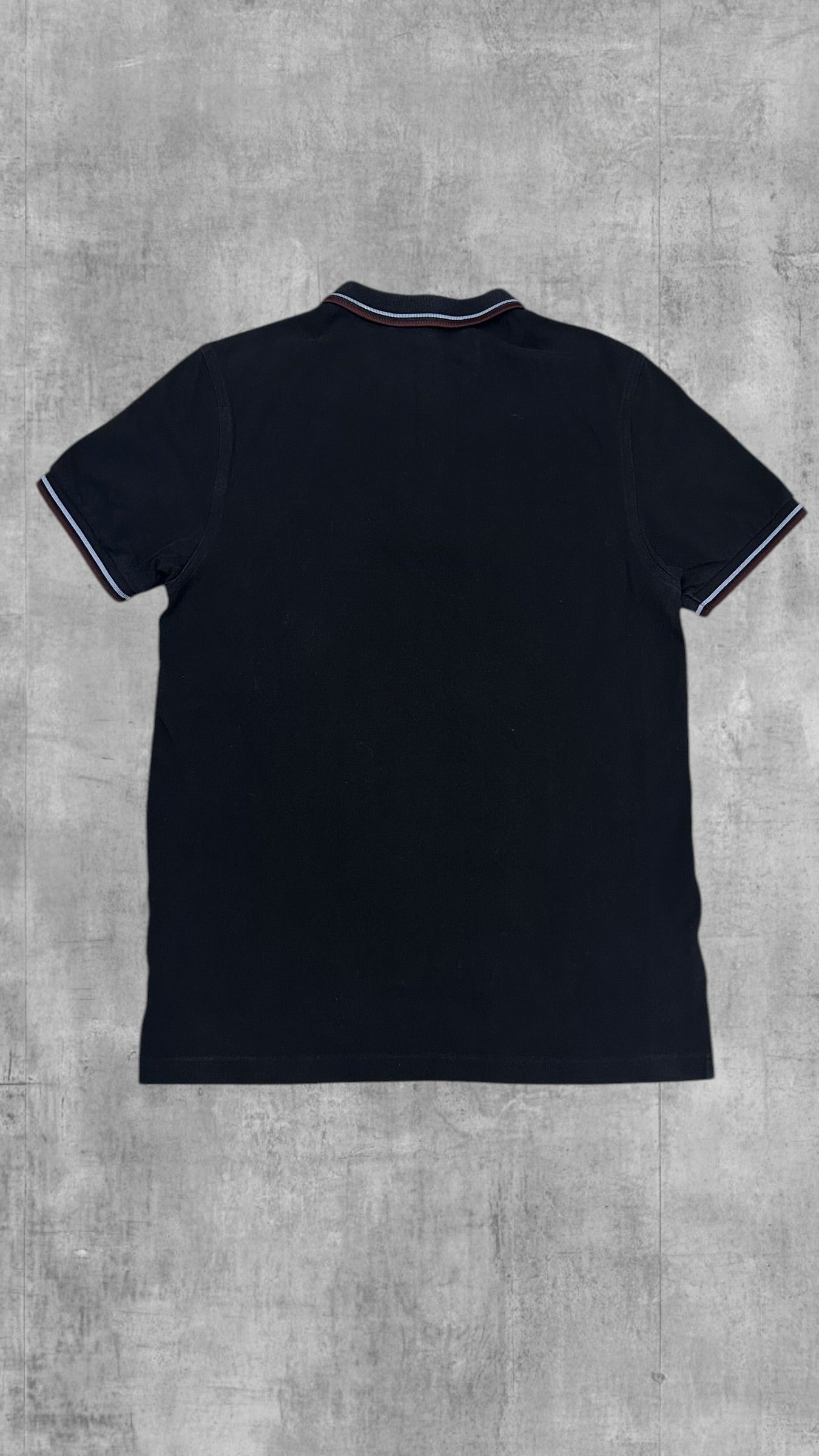 Fred Perry Polo Shirt Schwarzblau Weinrot M