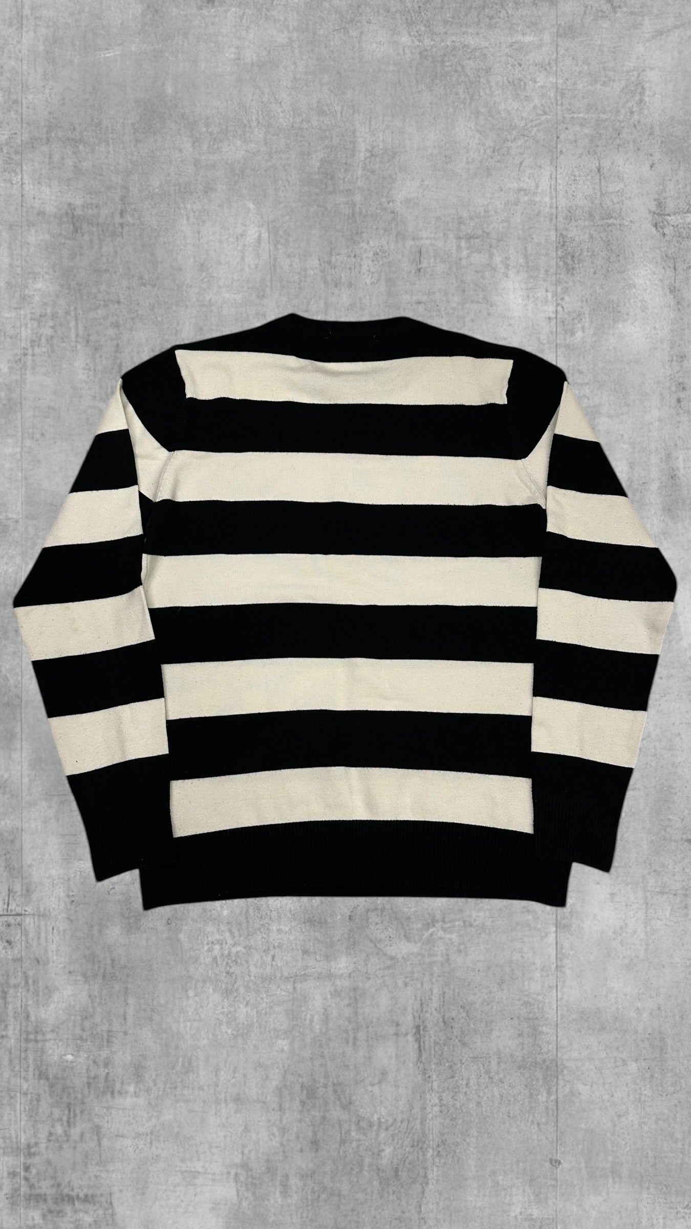 Fred Perry Vintage Sweatshirt Schwarz Weiß M