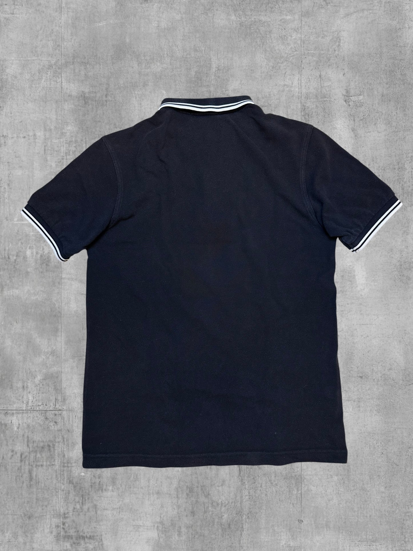 Fred Perry Polo Shirt Schwarz Weiß S Slim Fit