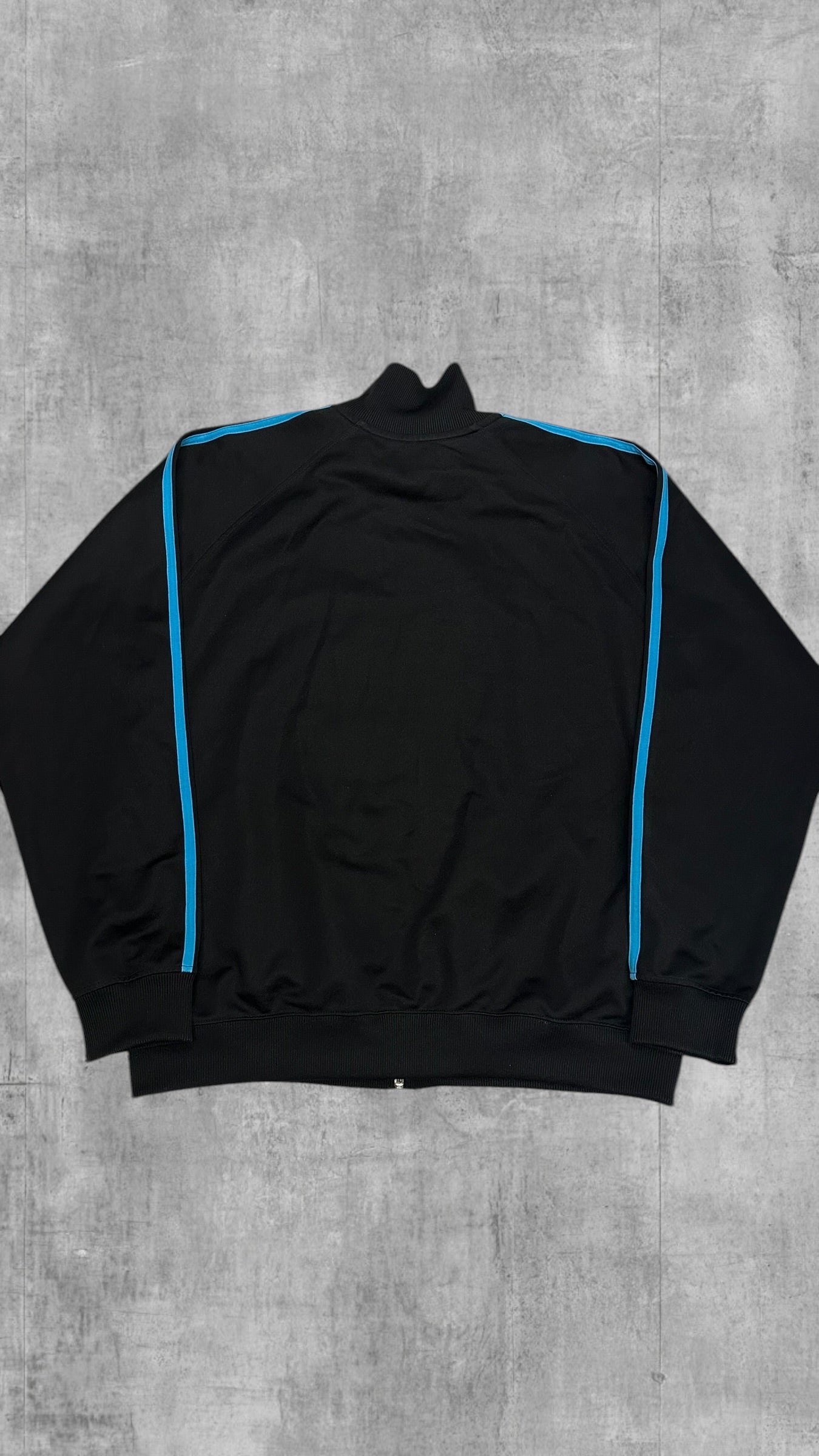Fred Perry Vintage Trainingsjacke Taped Schwarz Hellblau XL
