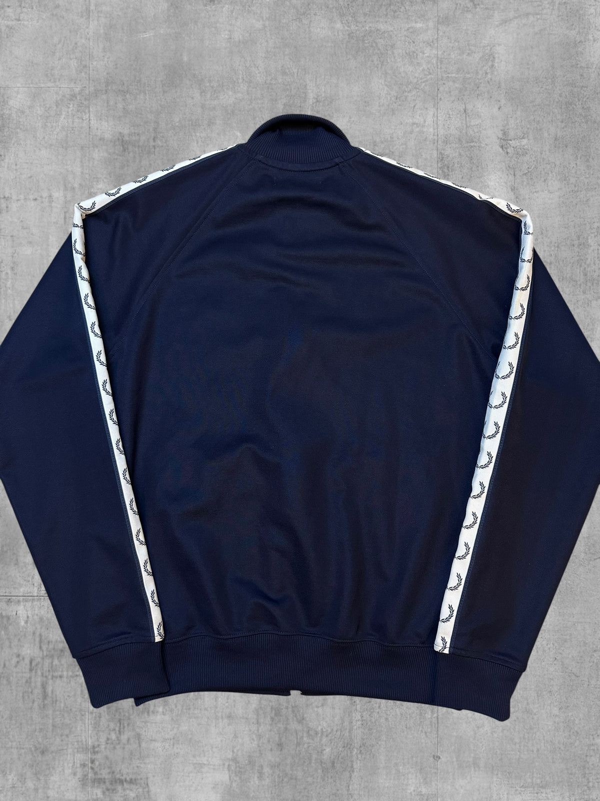 Fred Perry Trainingsjacke Taped Navy Blau Weiß S