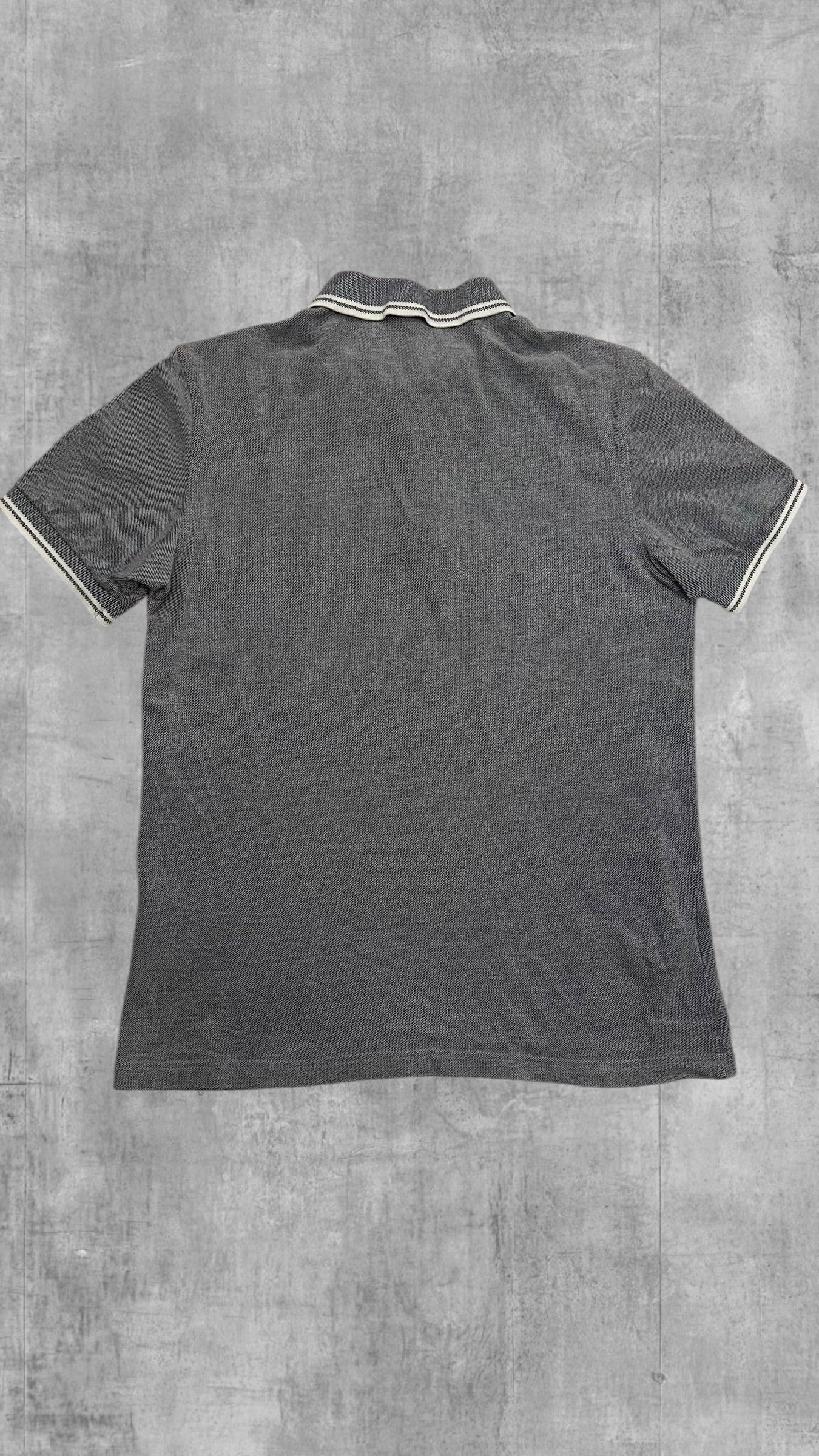Fred Perry Polo Shirt Grau Weiß M