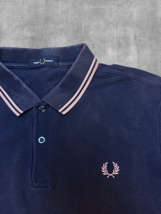 Fred Perry Polo Shirt Schwarzblau Rose L