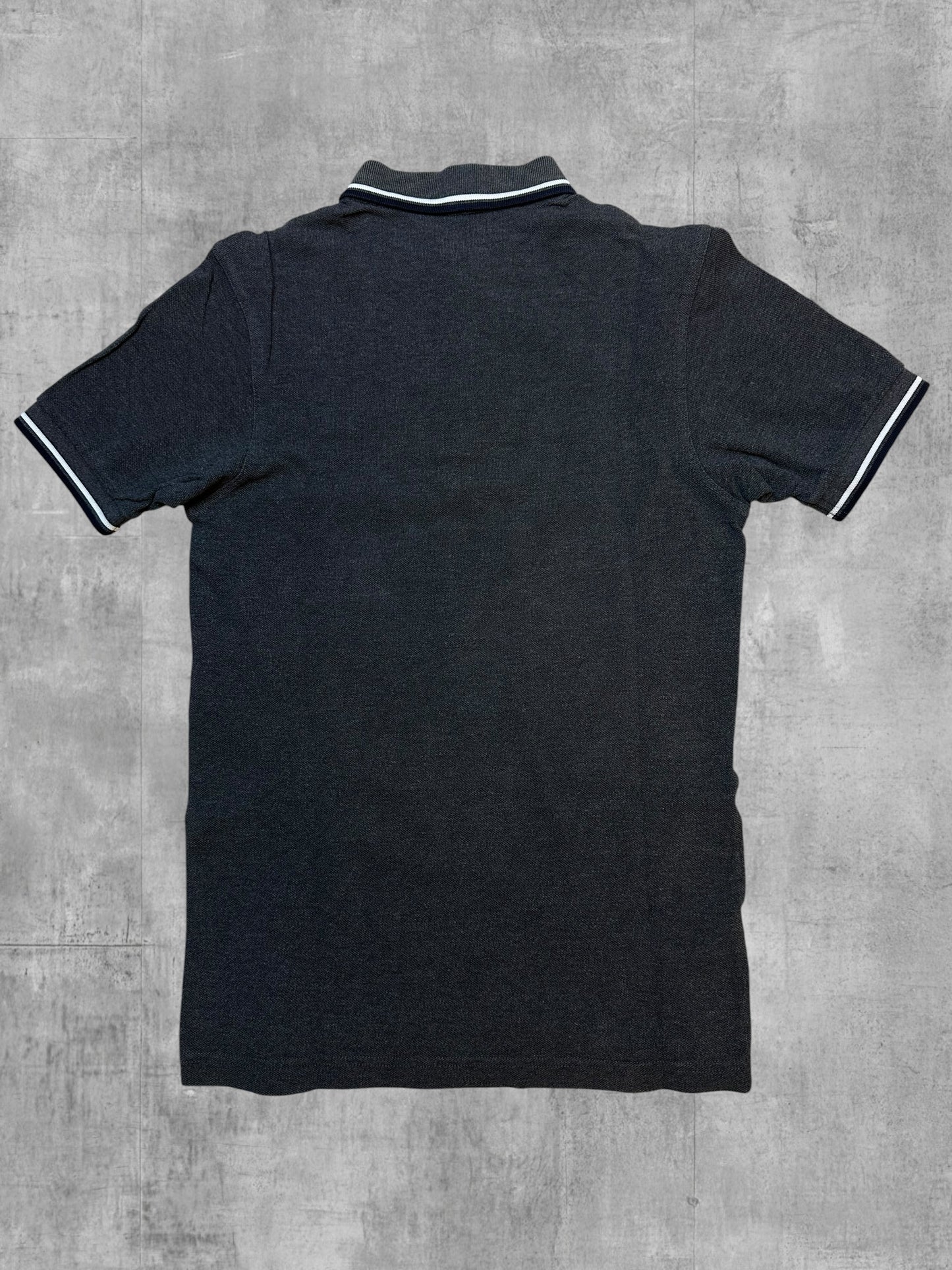 Fred Perry Polo Shirt Grau Schwarz Weiß XS Slim Fit