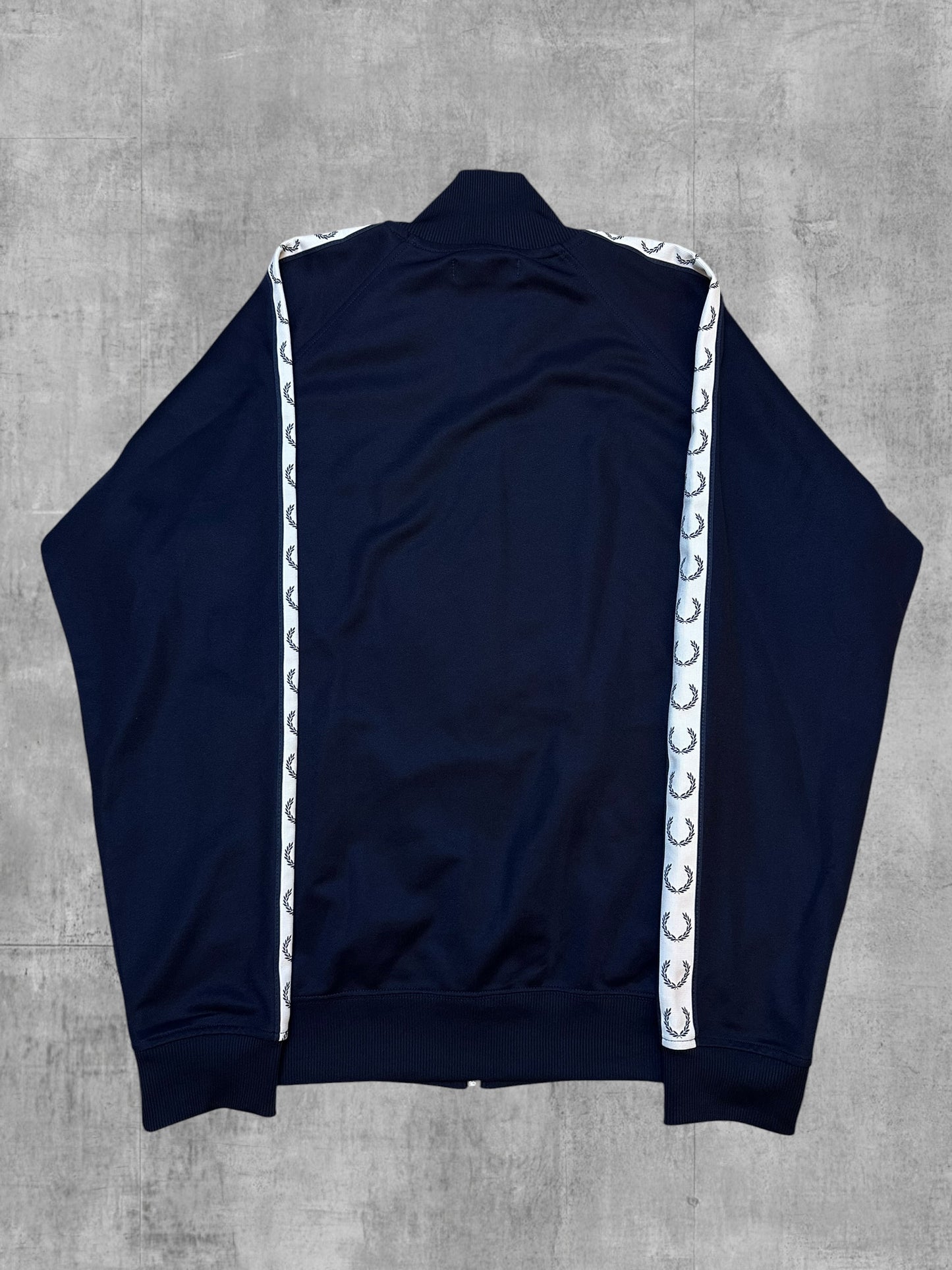 Fred Perry Trainingsjacke Taped Navy Blau Weiß XL