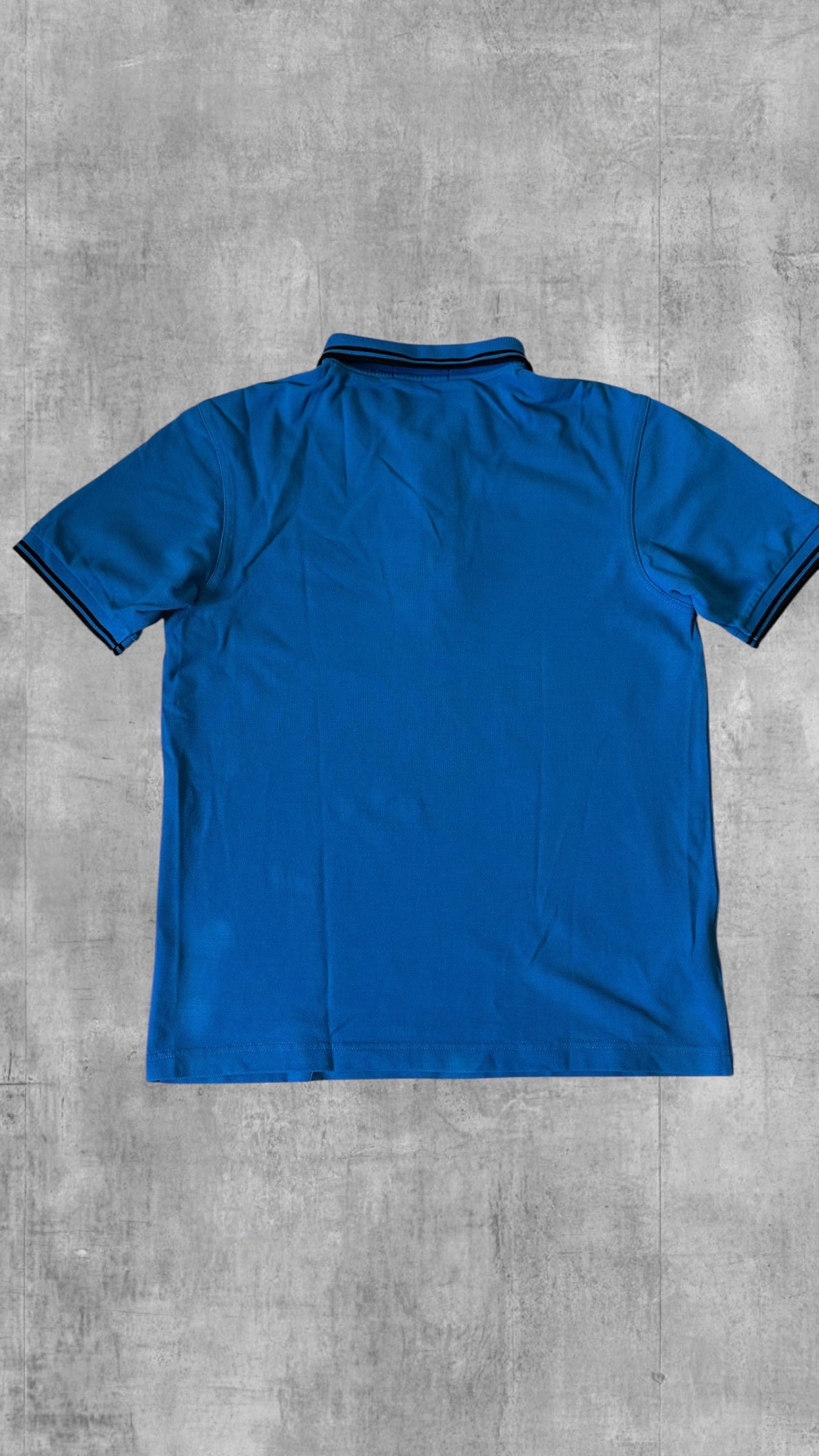 Fred Perry Polo Shirt Blau Schwarz M Slim Fit