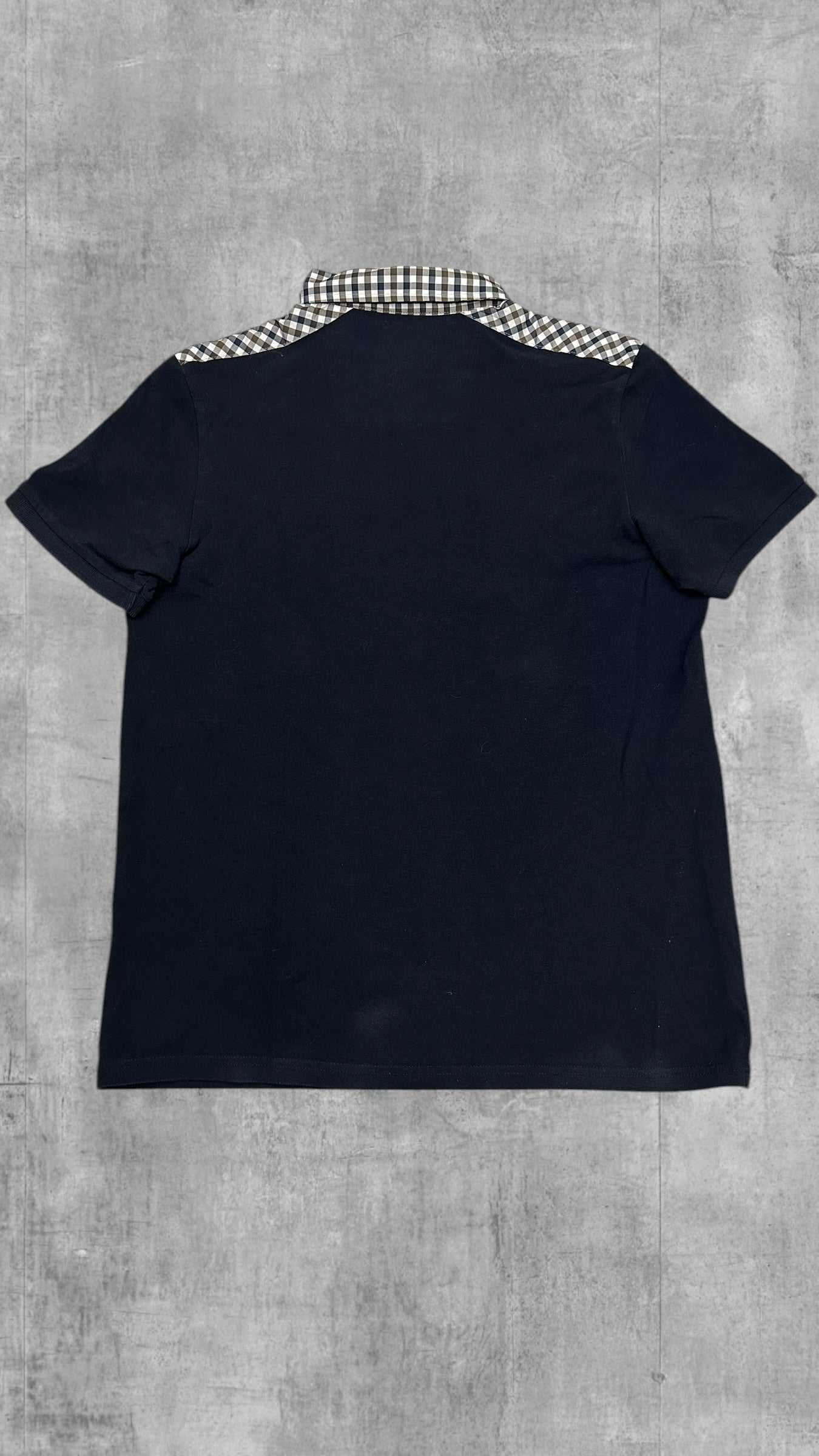 Weekend Offender Polo Shirt Schwarzblau kartiert M