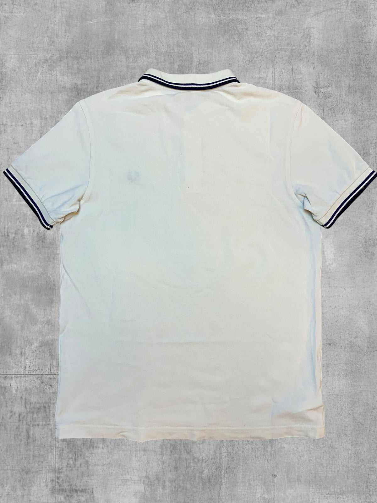 Fred Perry Polo Shirt Weiß Schwarz Lila M