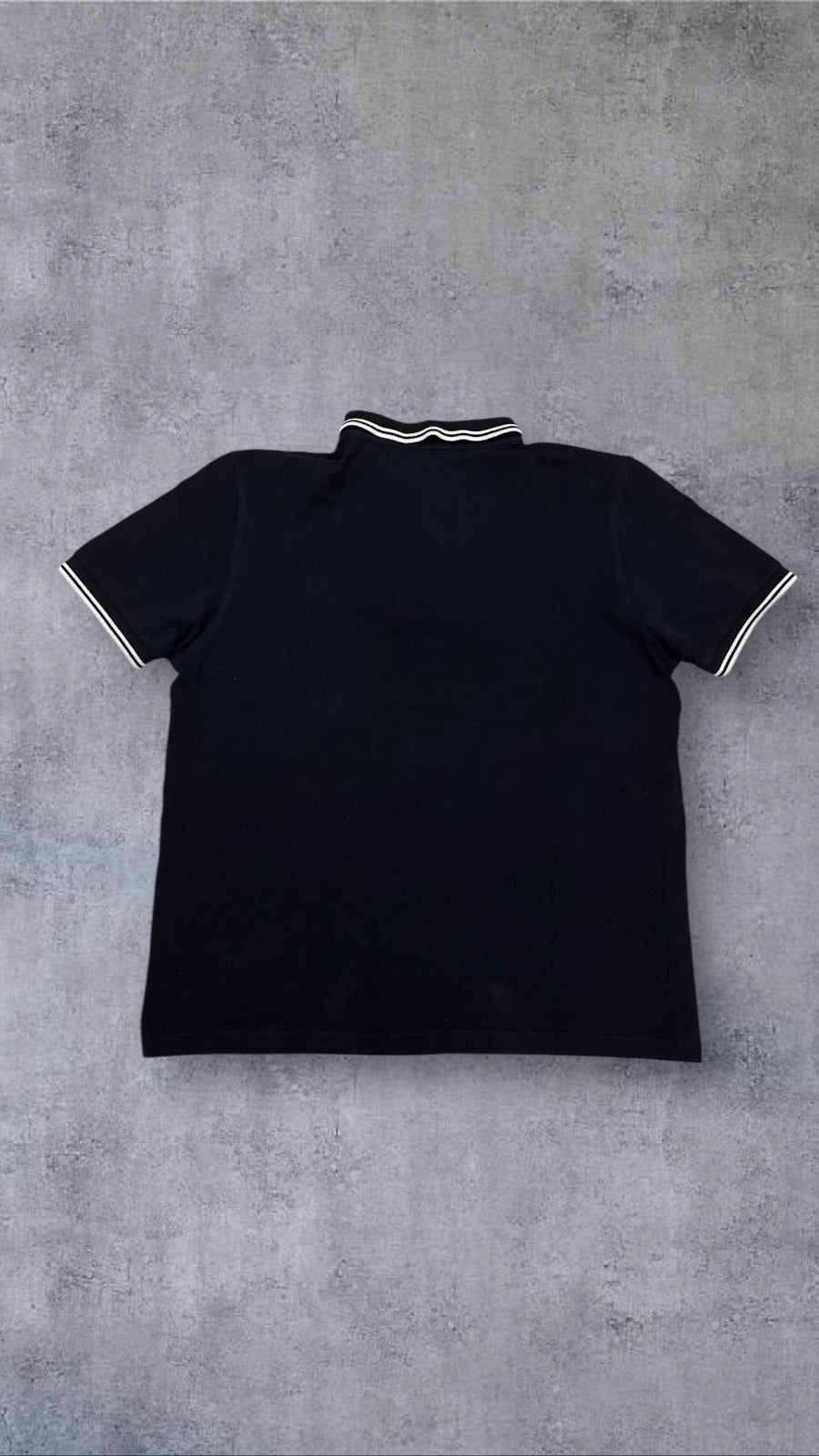 Fred Perry Polo Shirt Schwarz Weiß XL