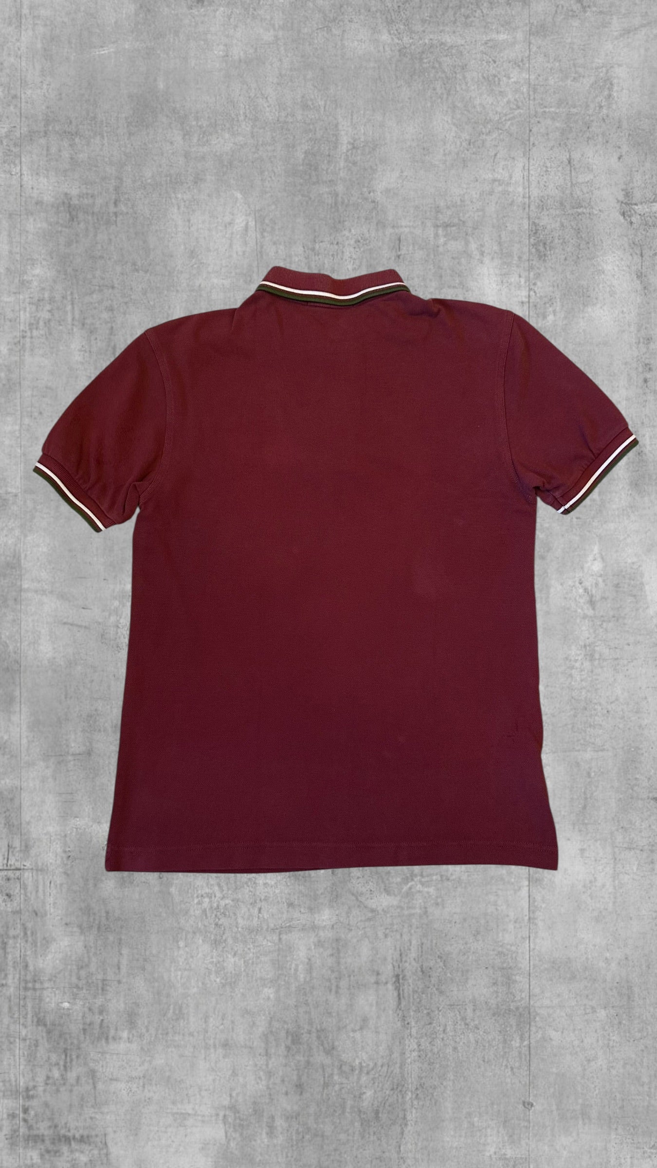 Fred Perry Polo Shirt Weinrot XS