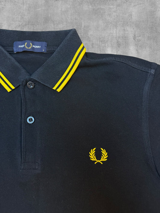 Fred Perry Polo Shirt Schwarz Gelb S