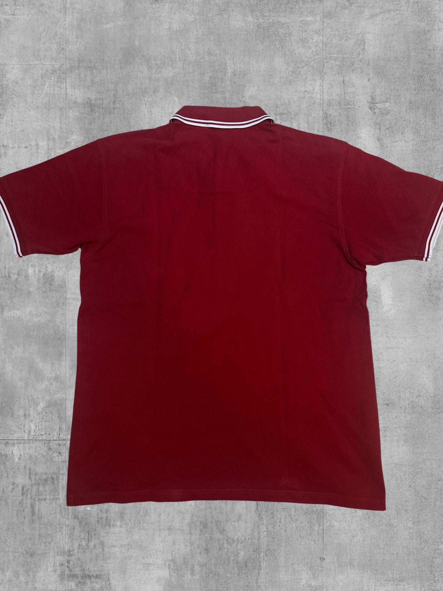 Fred Perry Polo Whirt Rot Weiß L