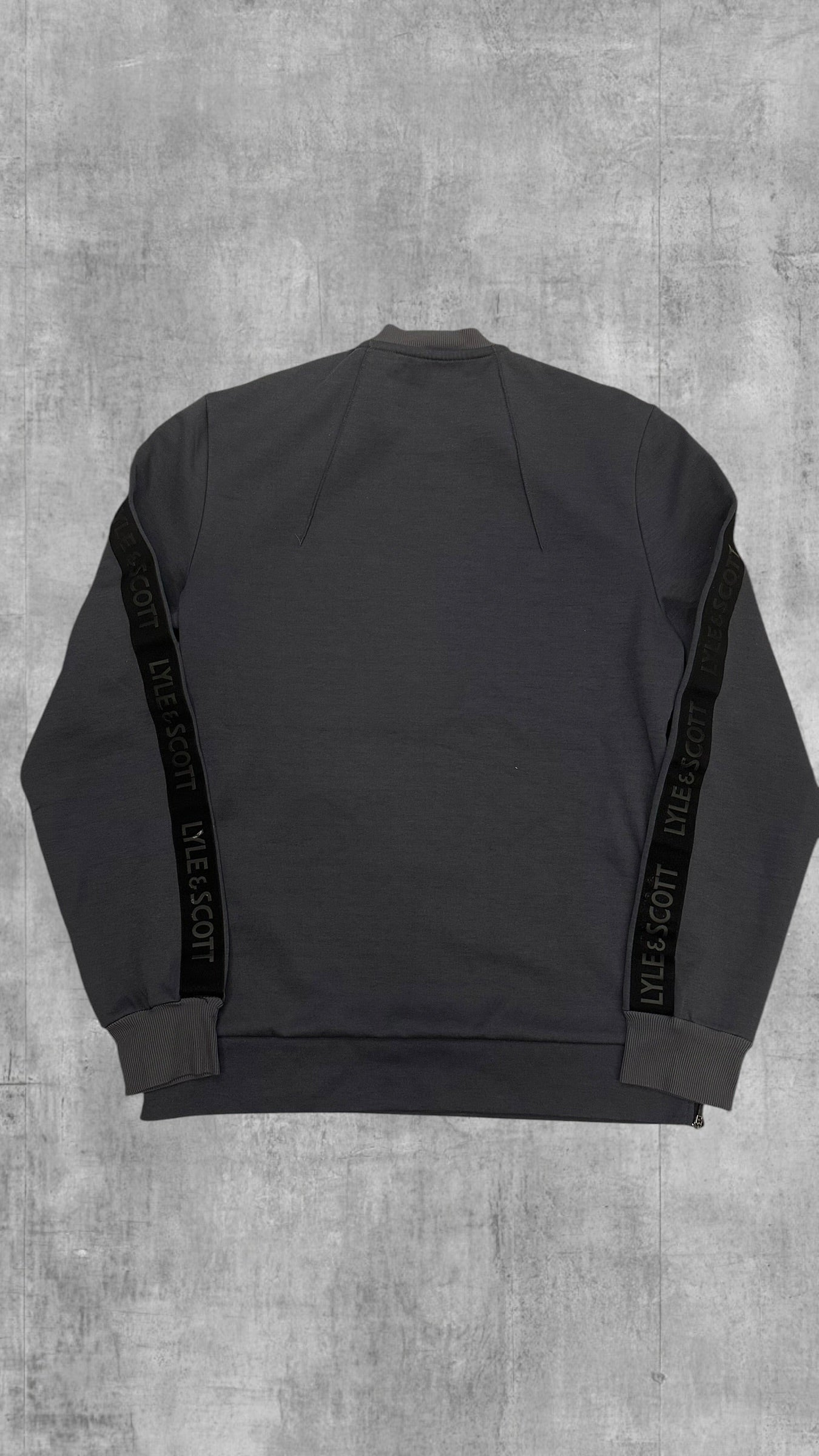 Lyle & Scott Sweatshirt Taped Grau Schwarz M