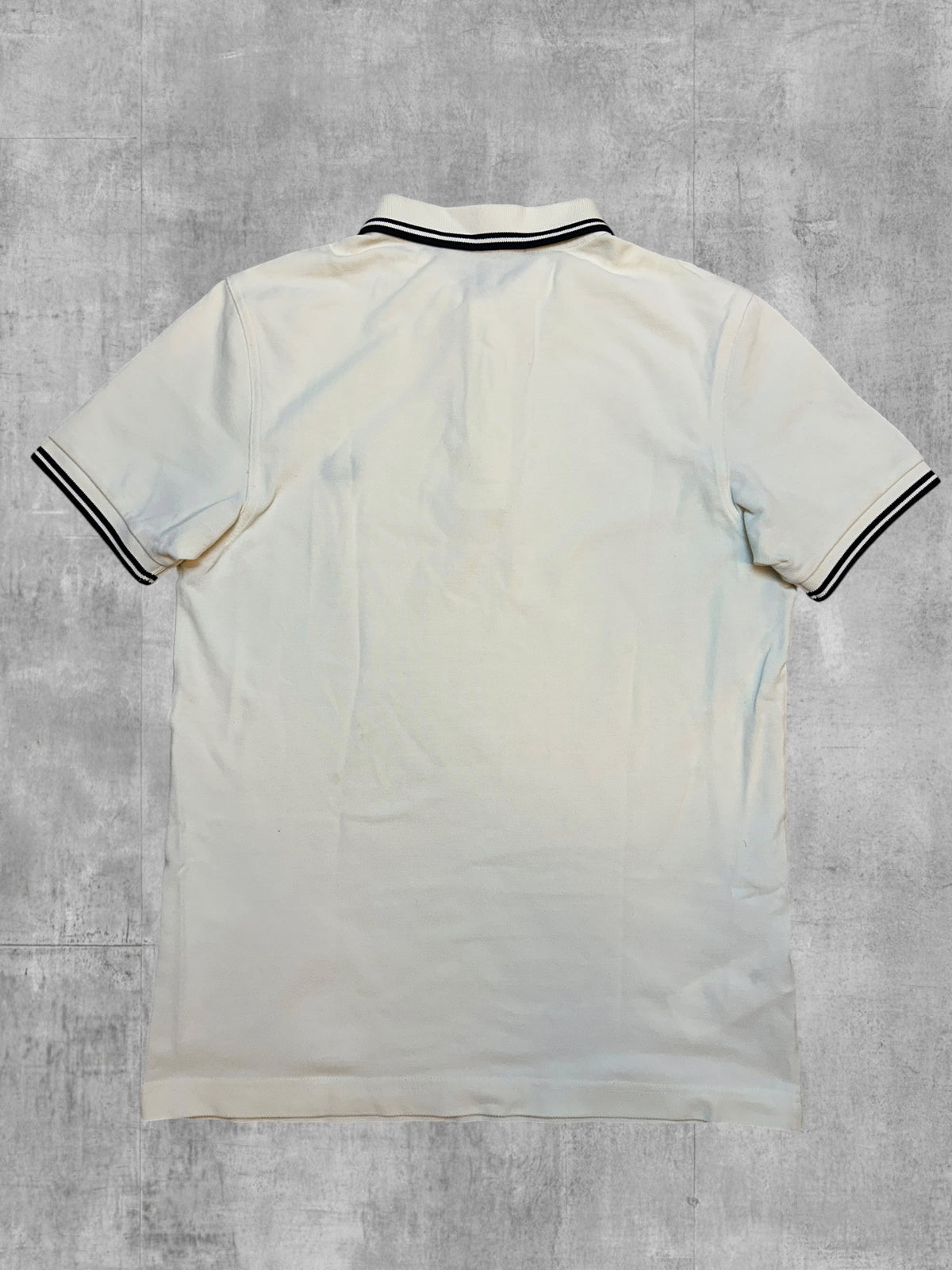 Fred Perry Polo Shirt Weiß Schwarz S