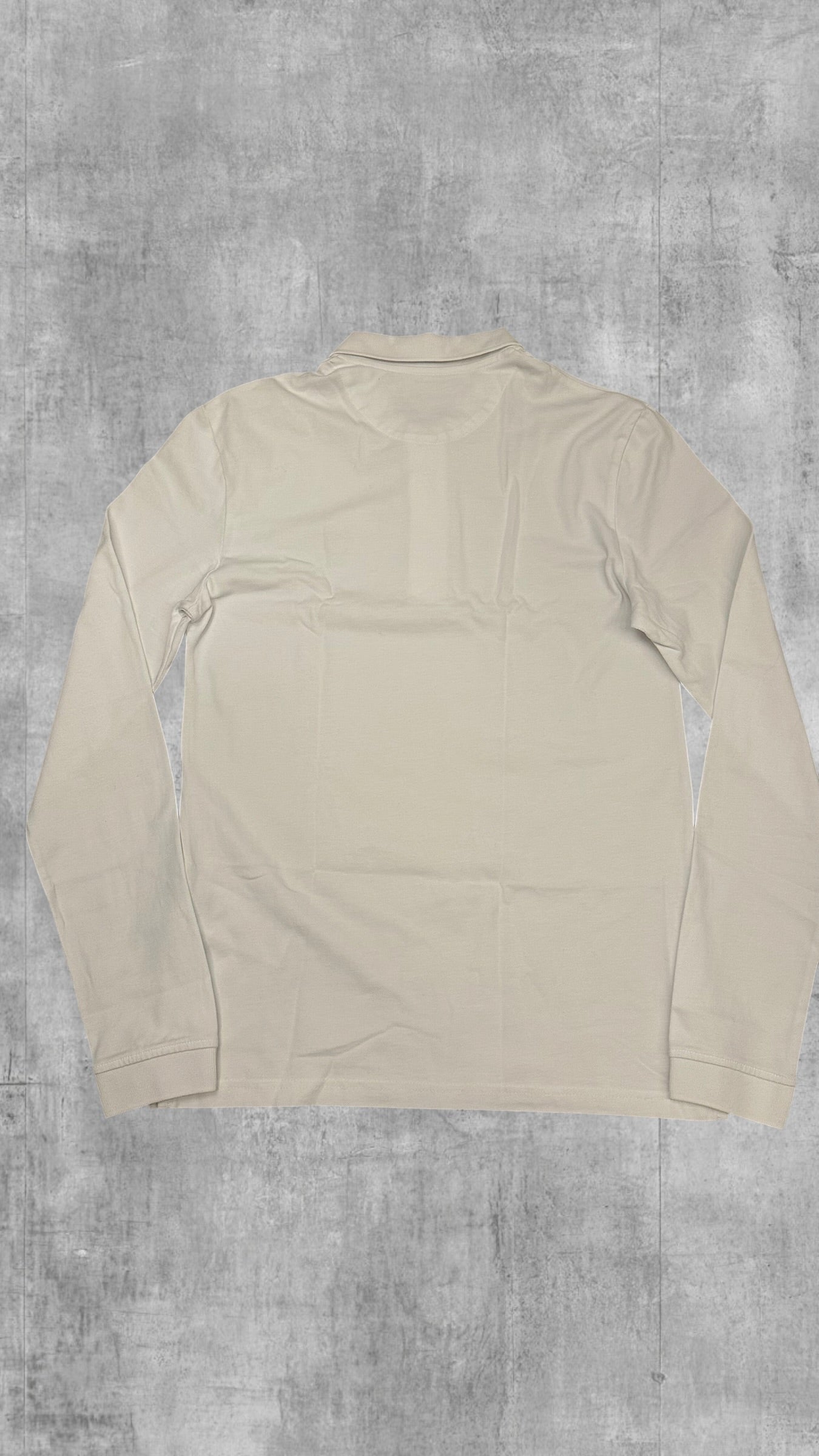 Lyle & Scott Langarm Polo Shirt Weiß S