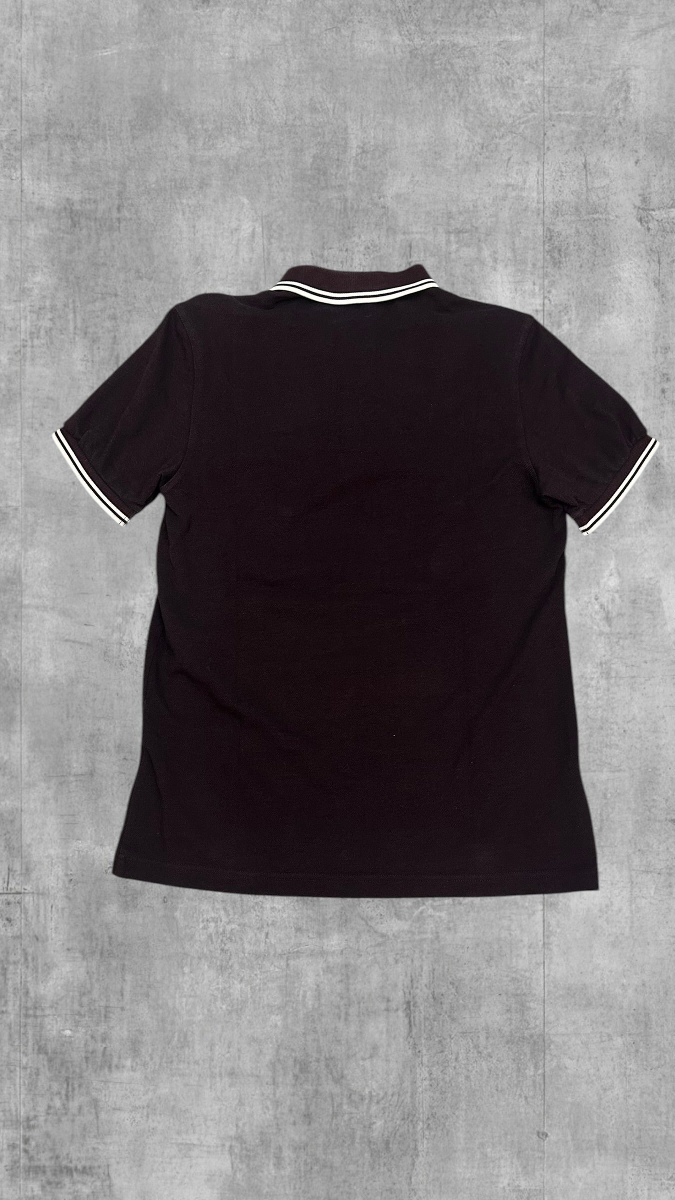 Fred Perry Polo Shirt Weinrot Weiß M