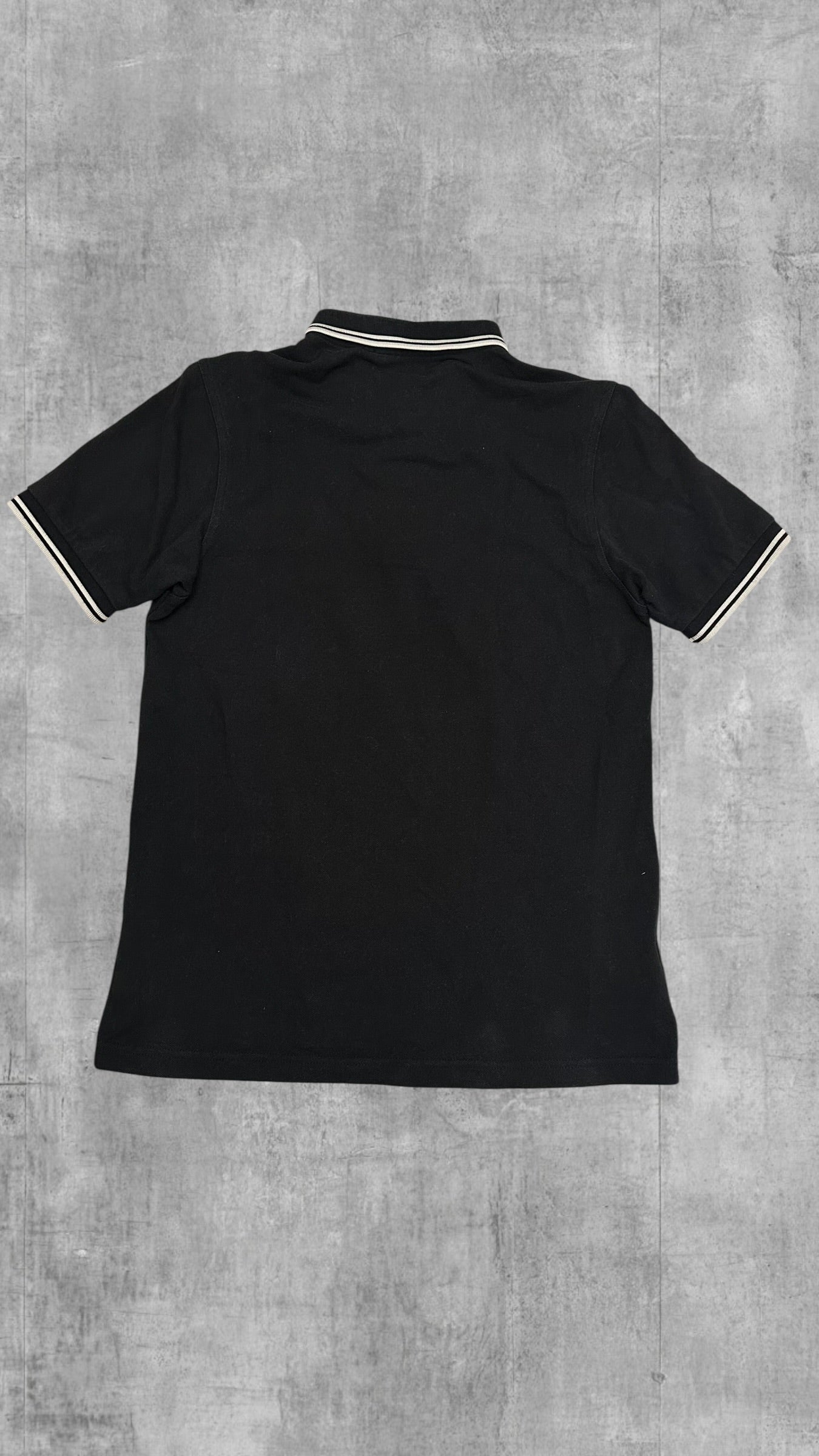 Fred Perry Polo Shirt Schwarz Weiß M