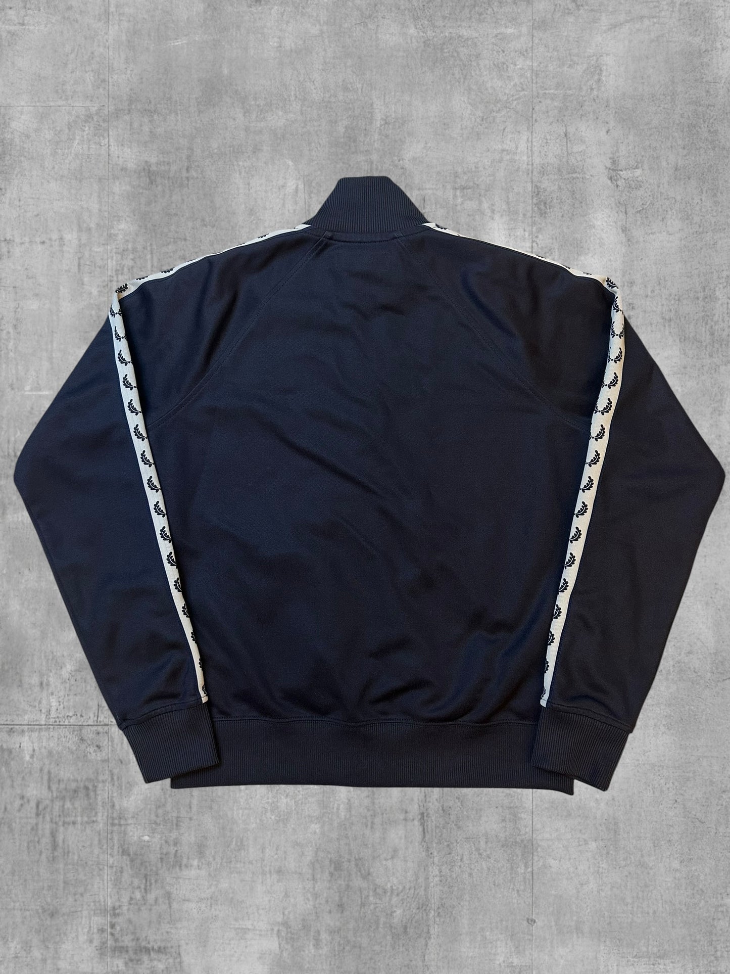 Fred Perry Trainingsjacke Taped Navy Blau Weiß Frauengröße 12 L