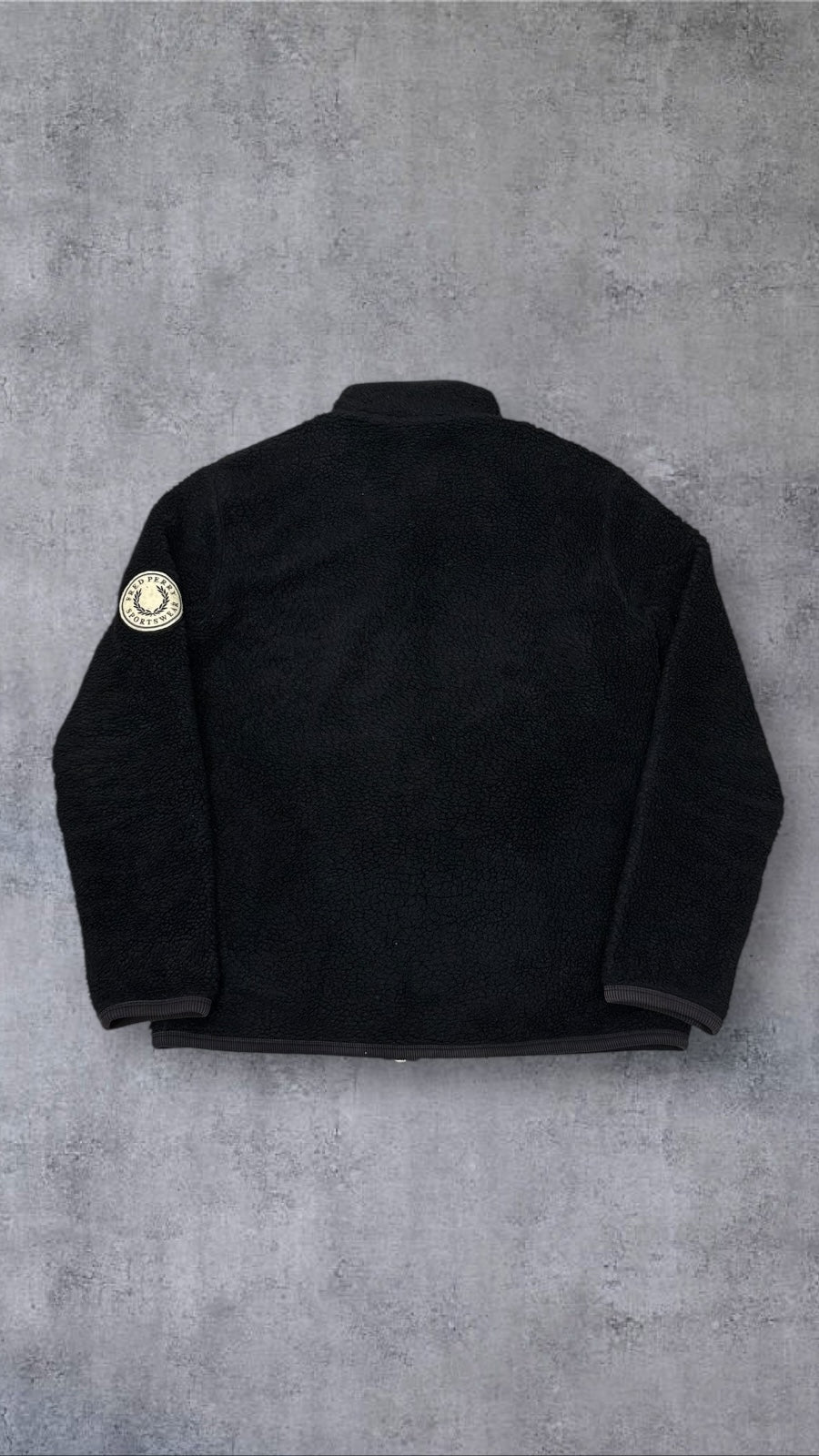 Fred Perry Teddy Jacke Winterjacke Schwarz M