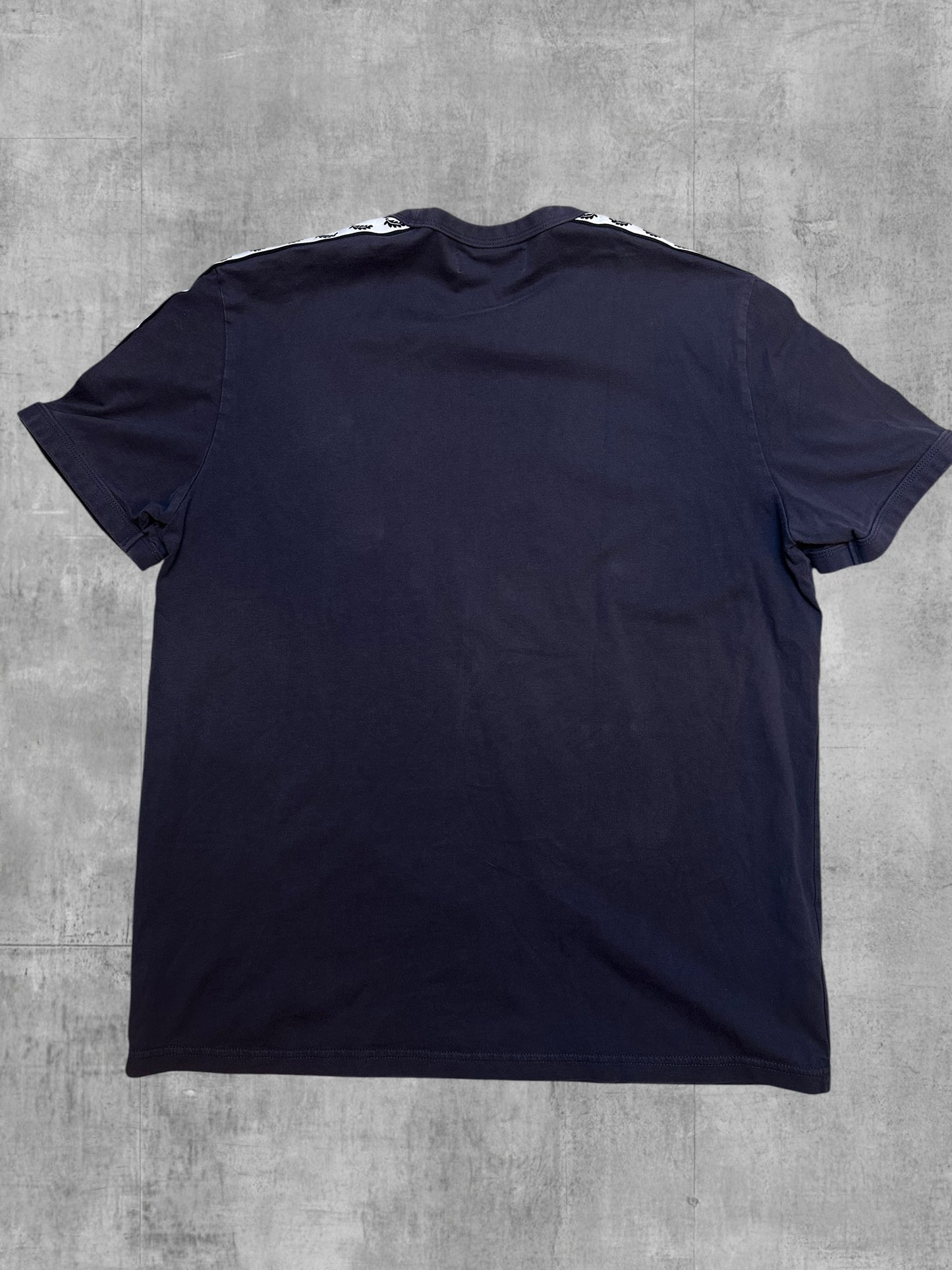 Fred Perry T-shirt Taped Navy Blau Weiß L