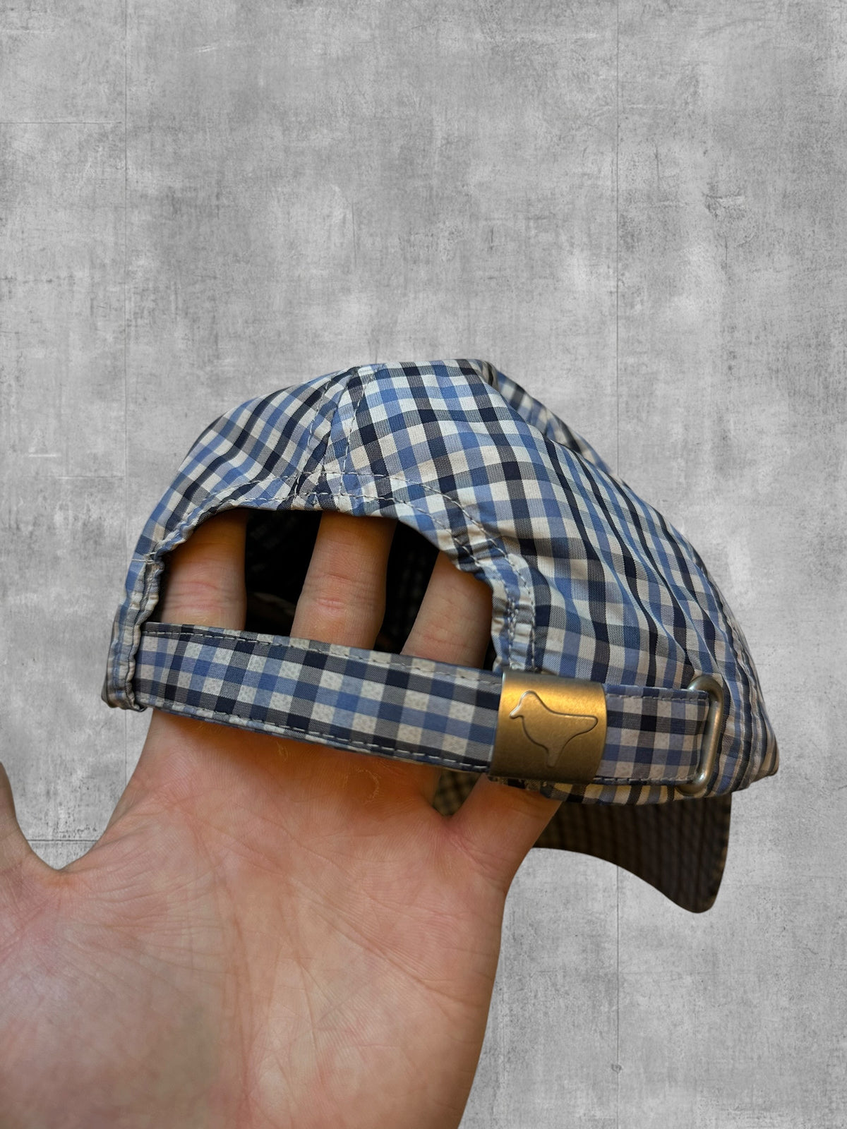 Weekend Offender Cap Mütze Hellblau Schwarz Weiß Karriert