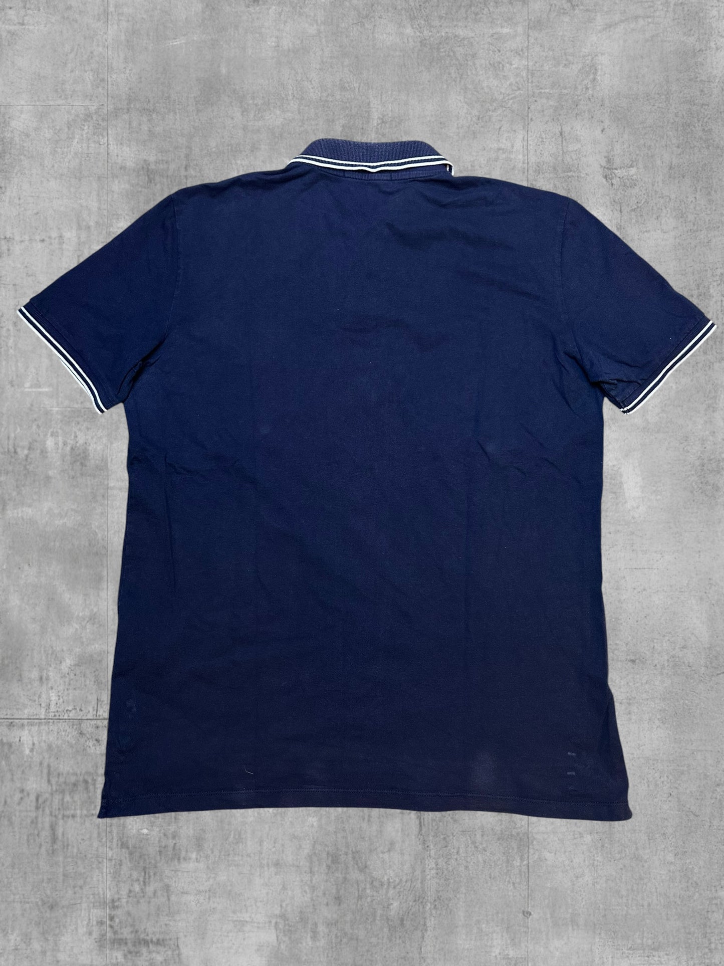 Stone Island Polo Shirt Navy Blau Weiß XXL