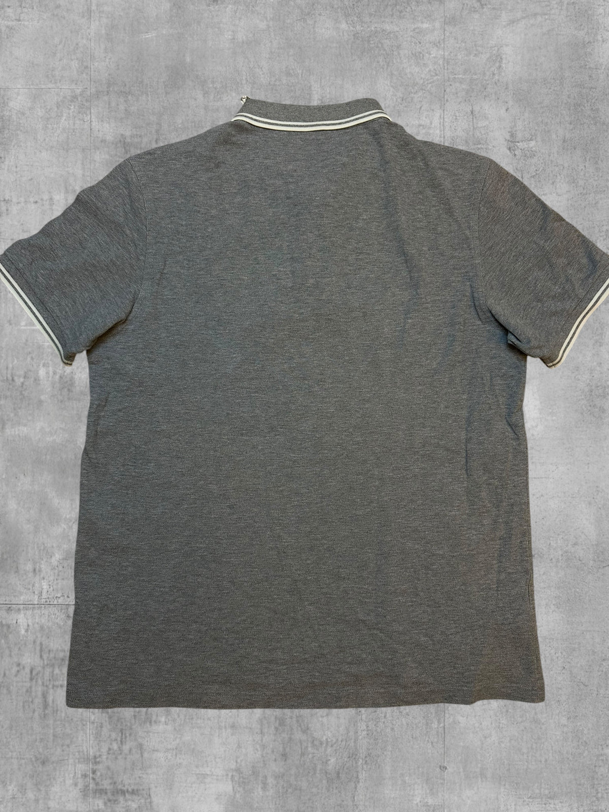Fred Perry Polo Shirt Grau Weiß XL
