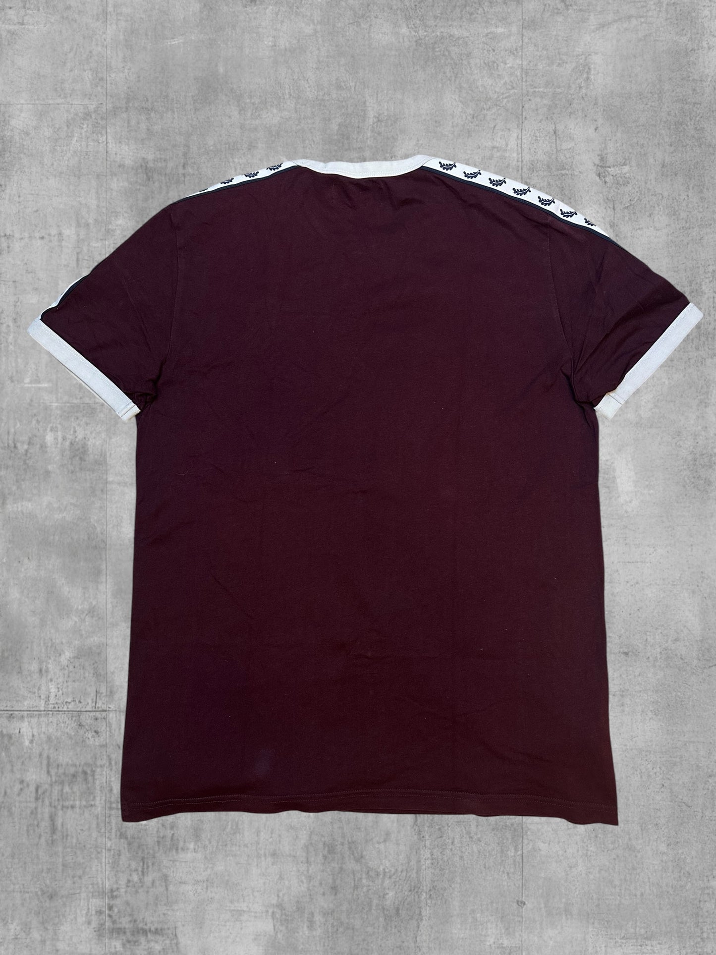 Fred Perry T-shirt Taped Weinrot Weiß M