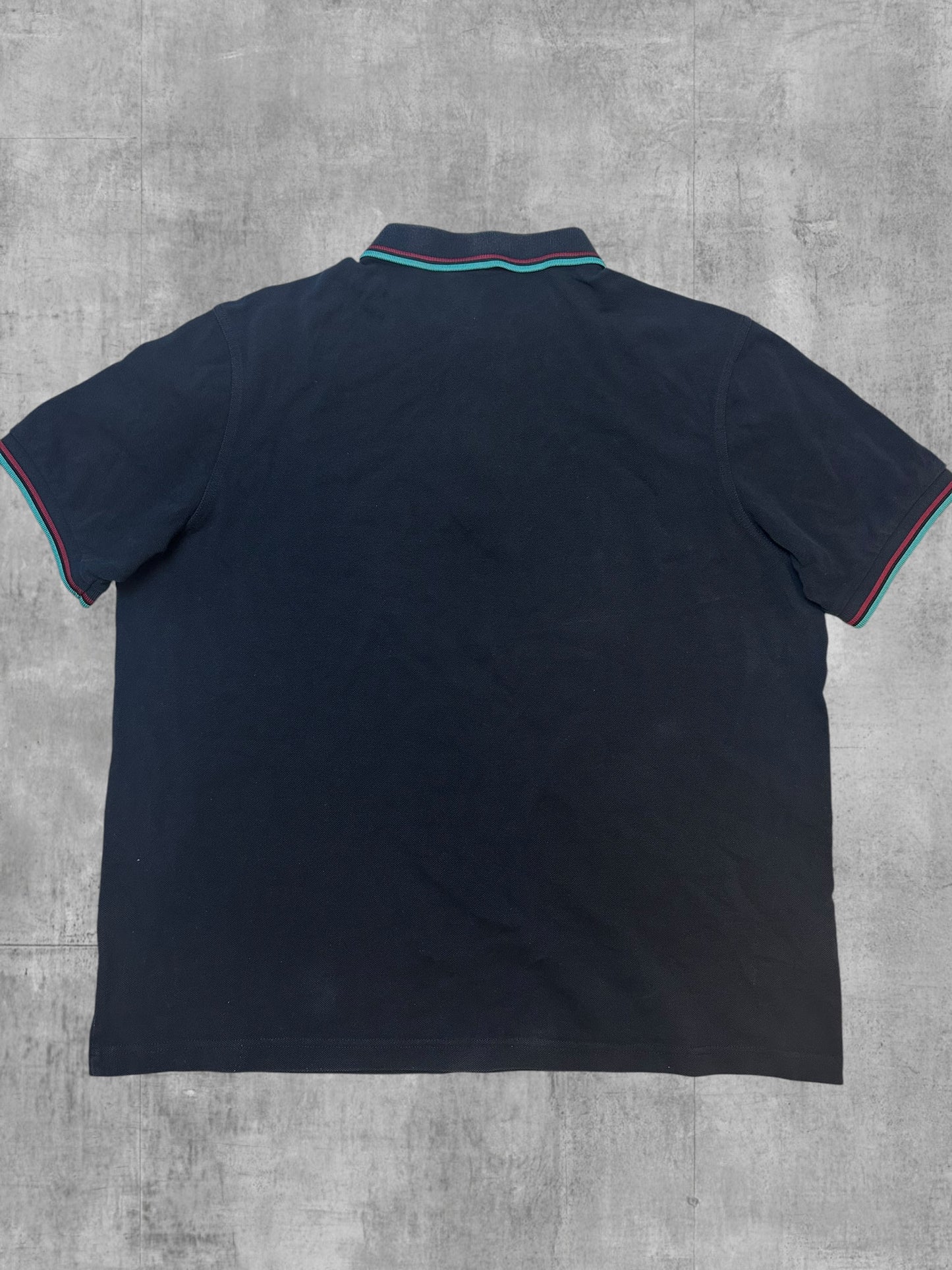 Fred Perry Polo Shirt Schwarz Türkis Weinrot XL