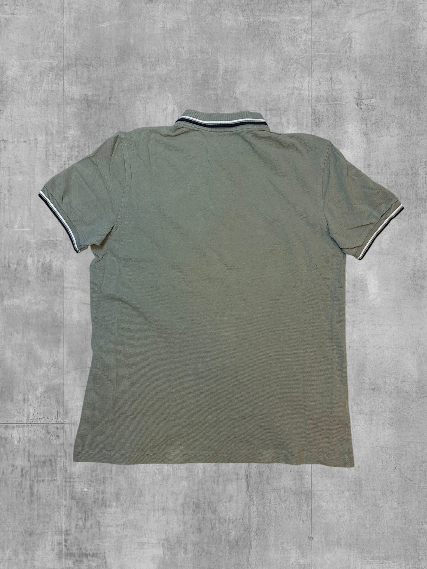 Fred Perry Polo Shirt Graugrün Schwarz L