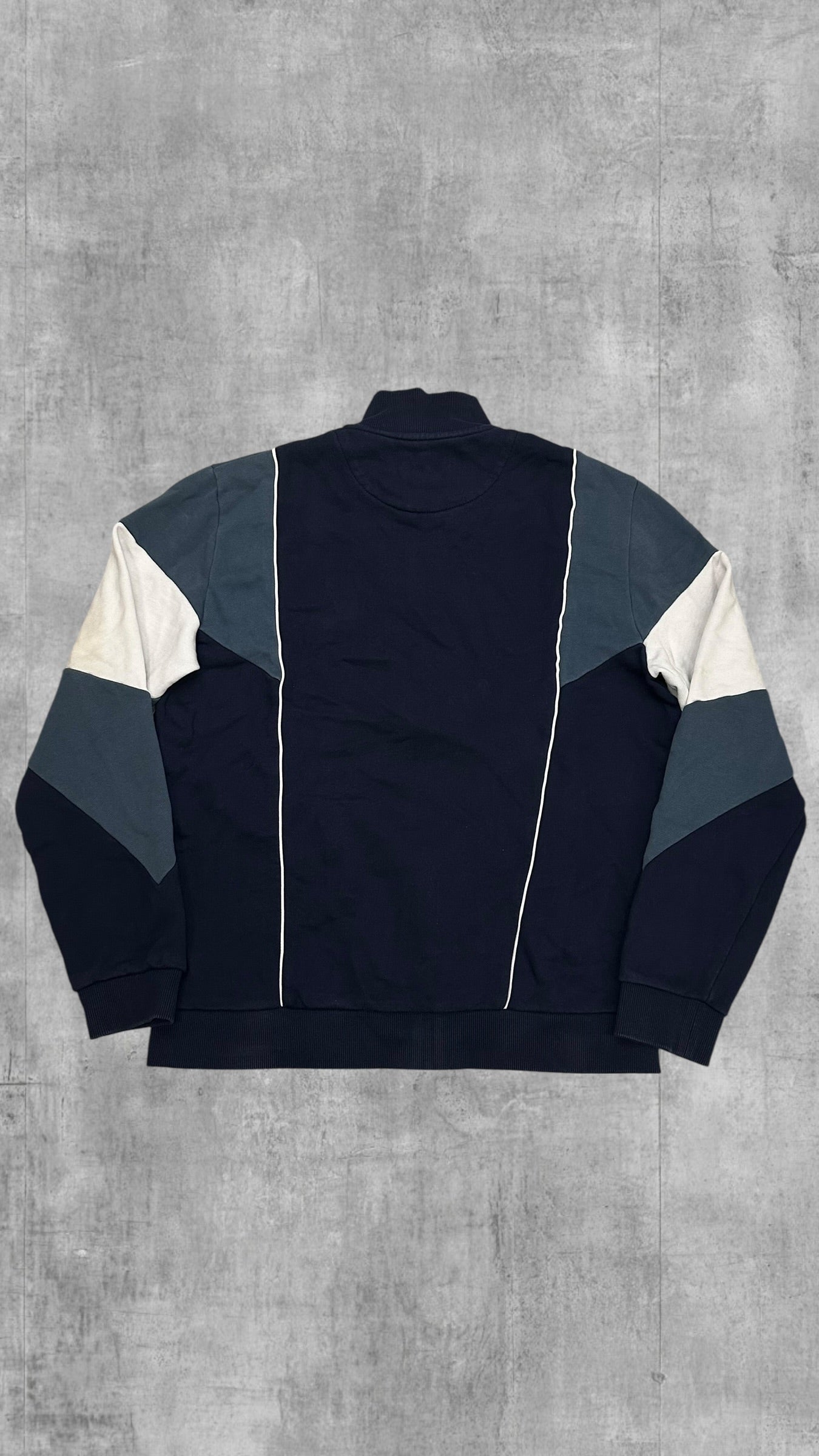 Lyle & Scott Vintage Trainingsjacke Navy Blau Türkis Weiß L