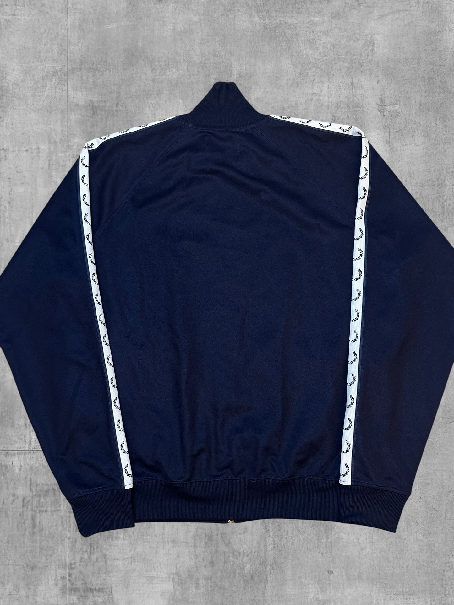 Fred Perry Trainingsjacke Taped Navy Blau Weiß L