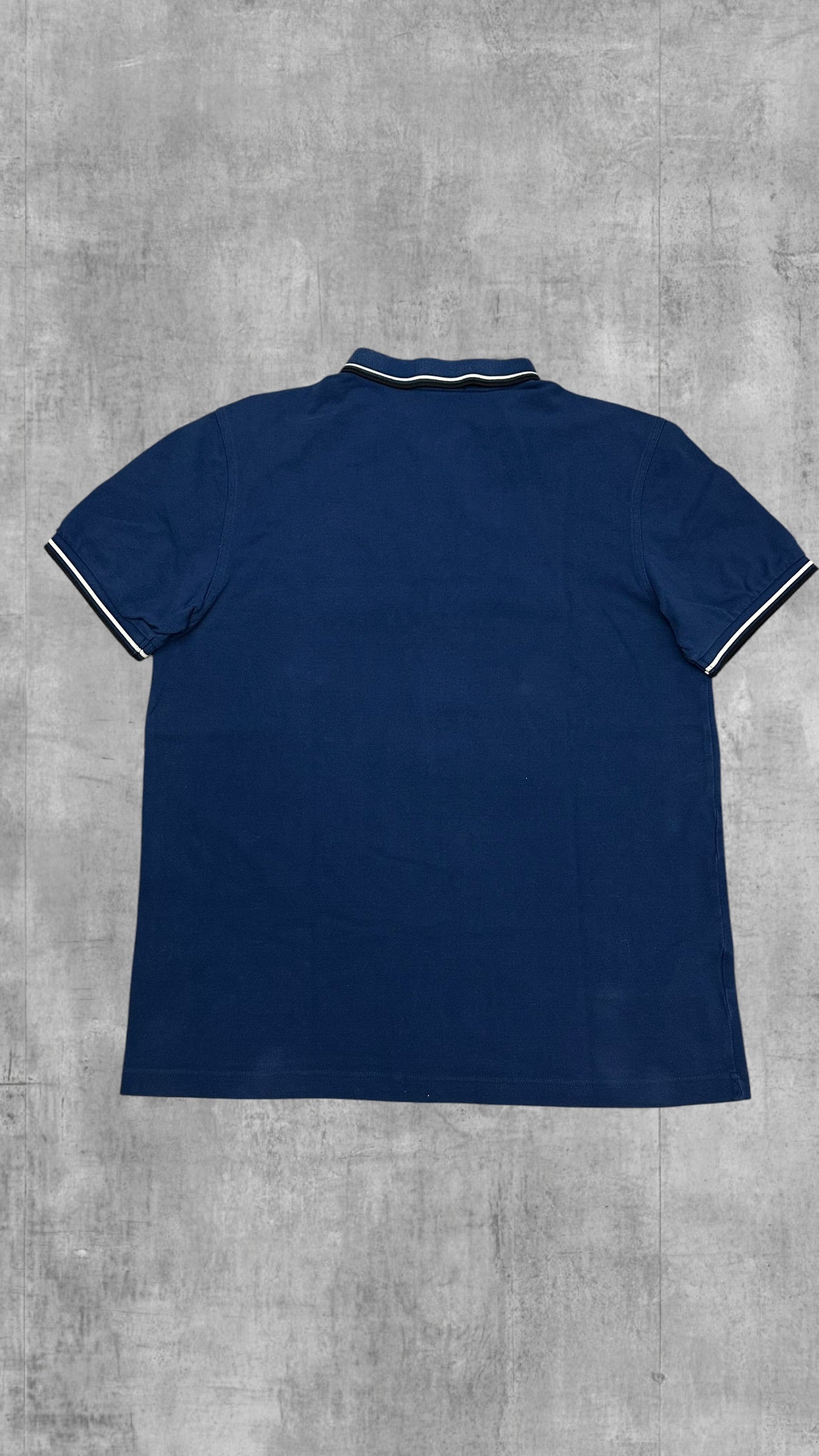 Fred Perry Polo Shirt Blau Schwarz Weiß L