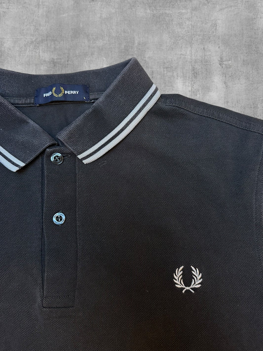 Fred Perry Polo Shirt Schwarz Hellblau L