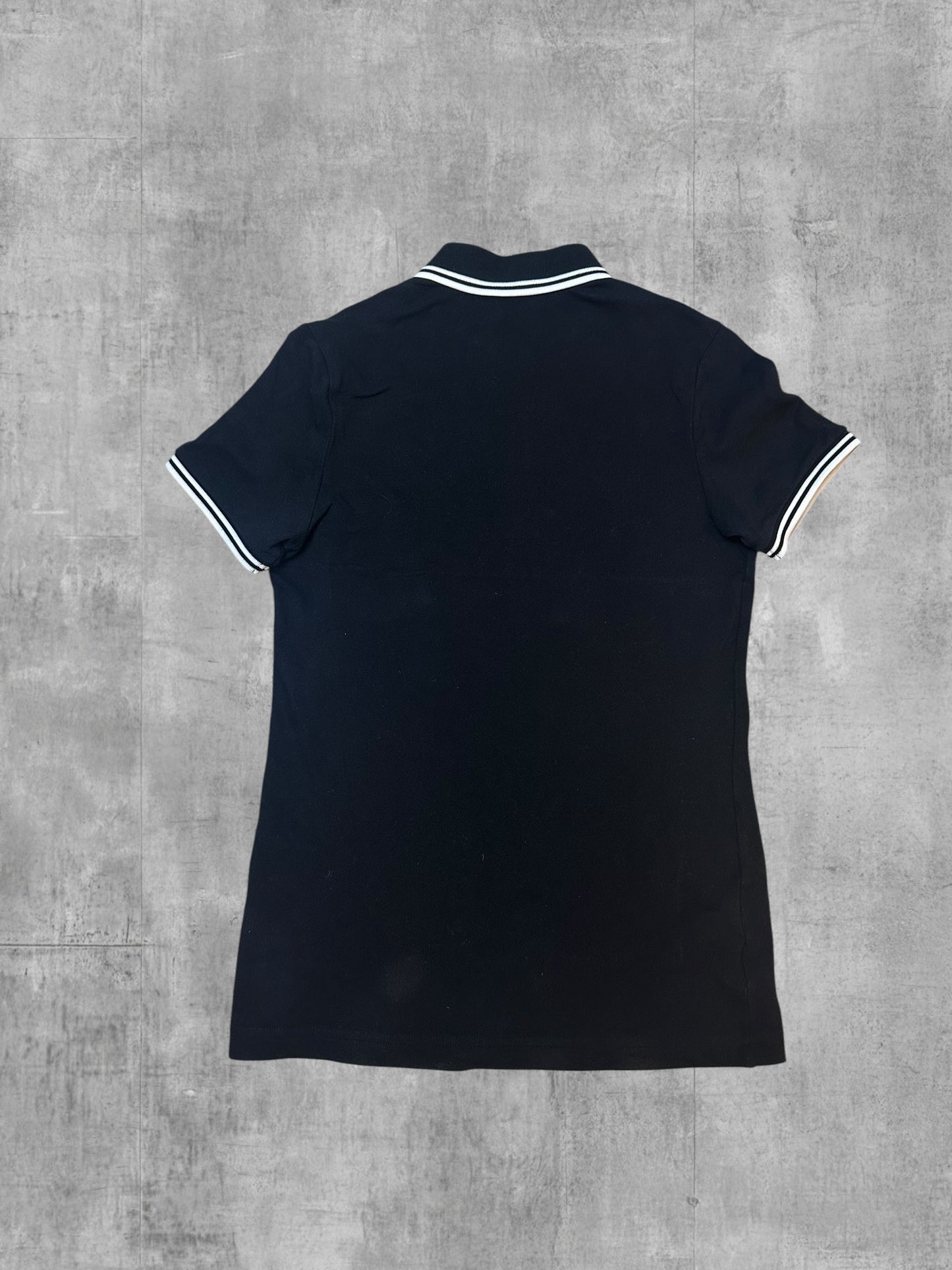 Fred Perry Polo Shirt Schwarz Weiß Frauengröße XS