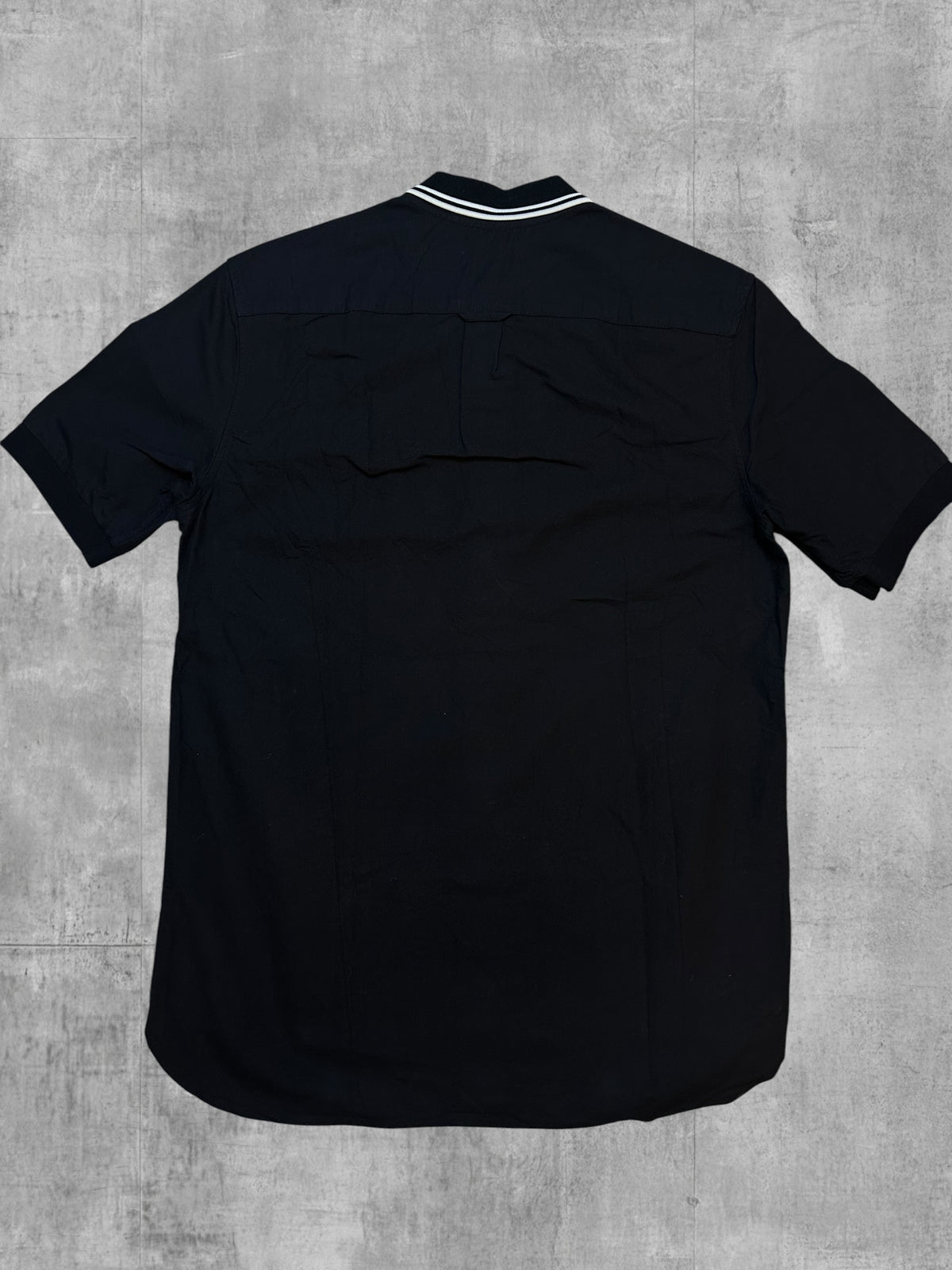Fred Perry Kurzarmhemd Schwarz Weiß S