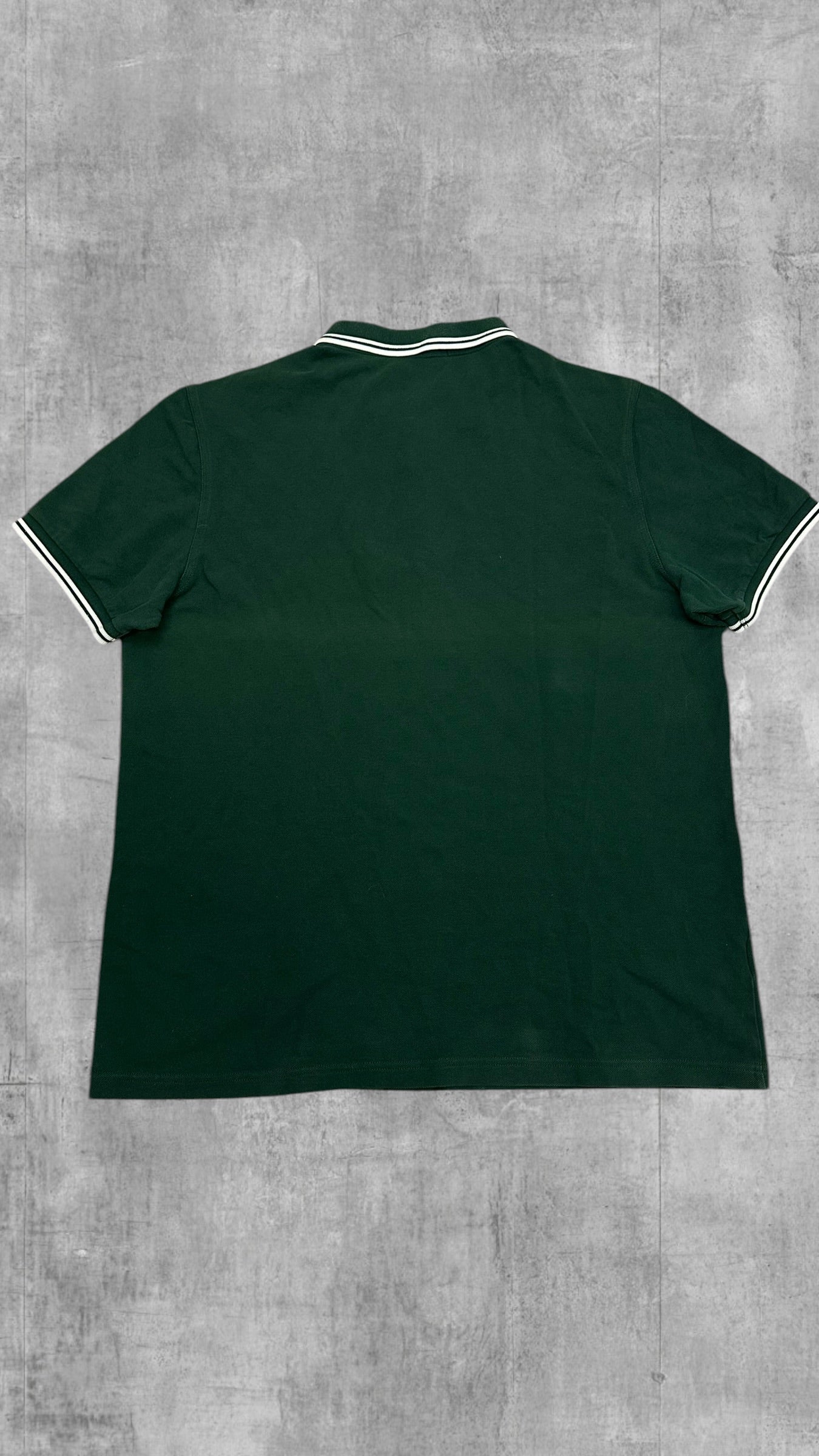 Fred Perry Polo Shirt Dunkelgrün Weiß XL