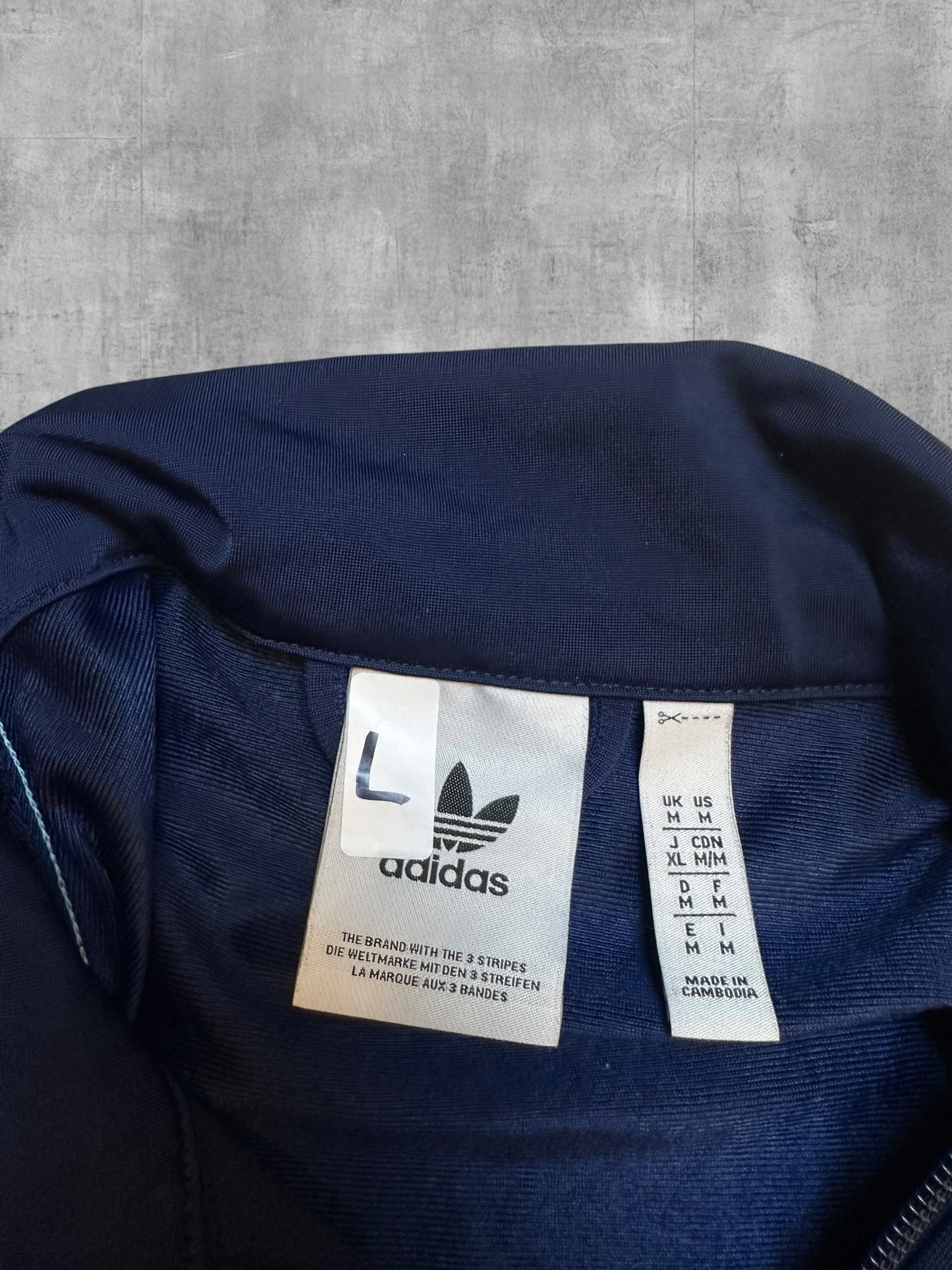 Adidas Firebird Trainingsjacke Navy Blau Weiß M - L