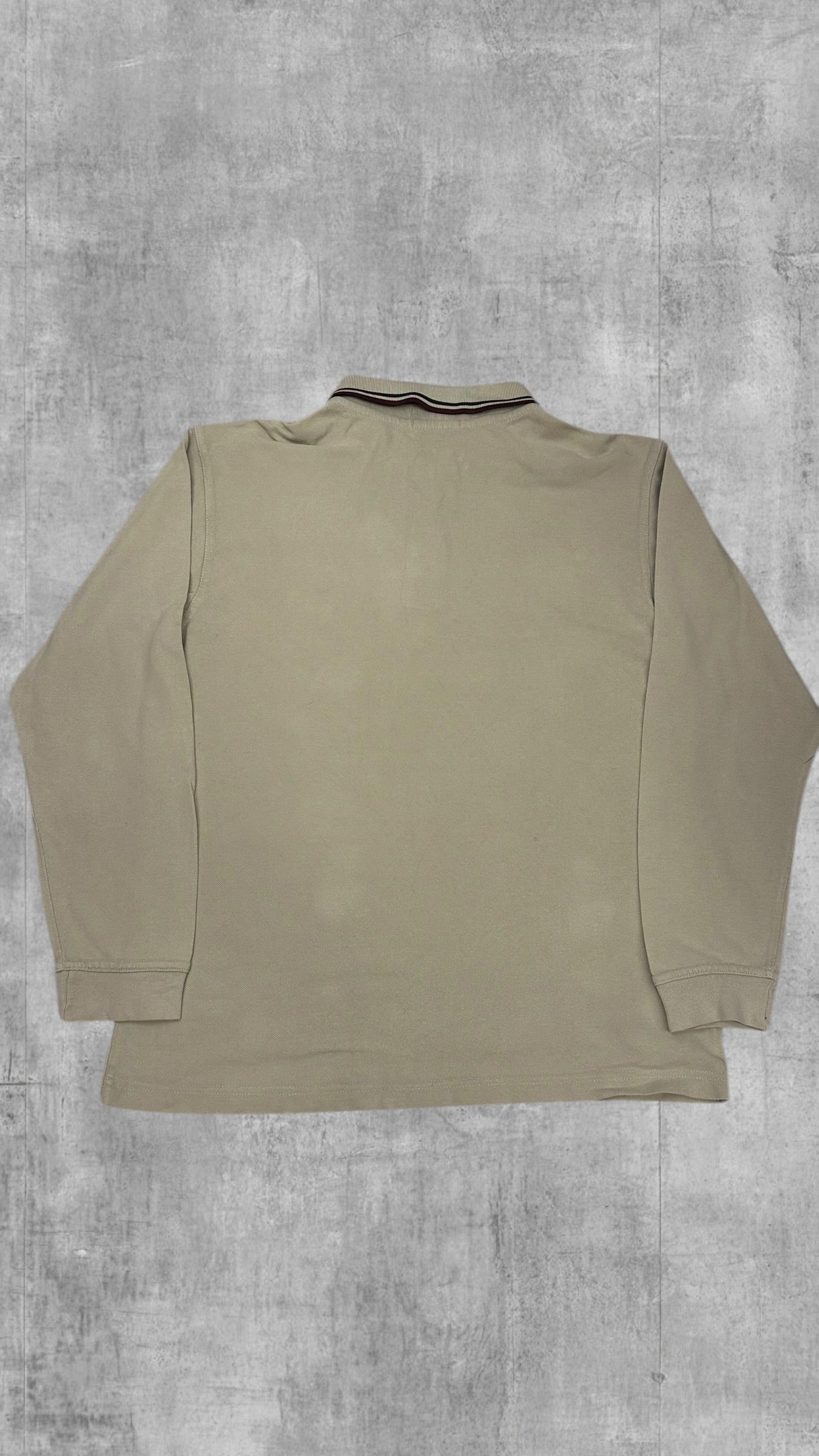 Vintage Fred Perry Langarm Polo Shirt Beige M