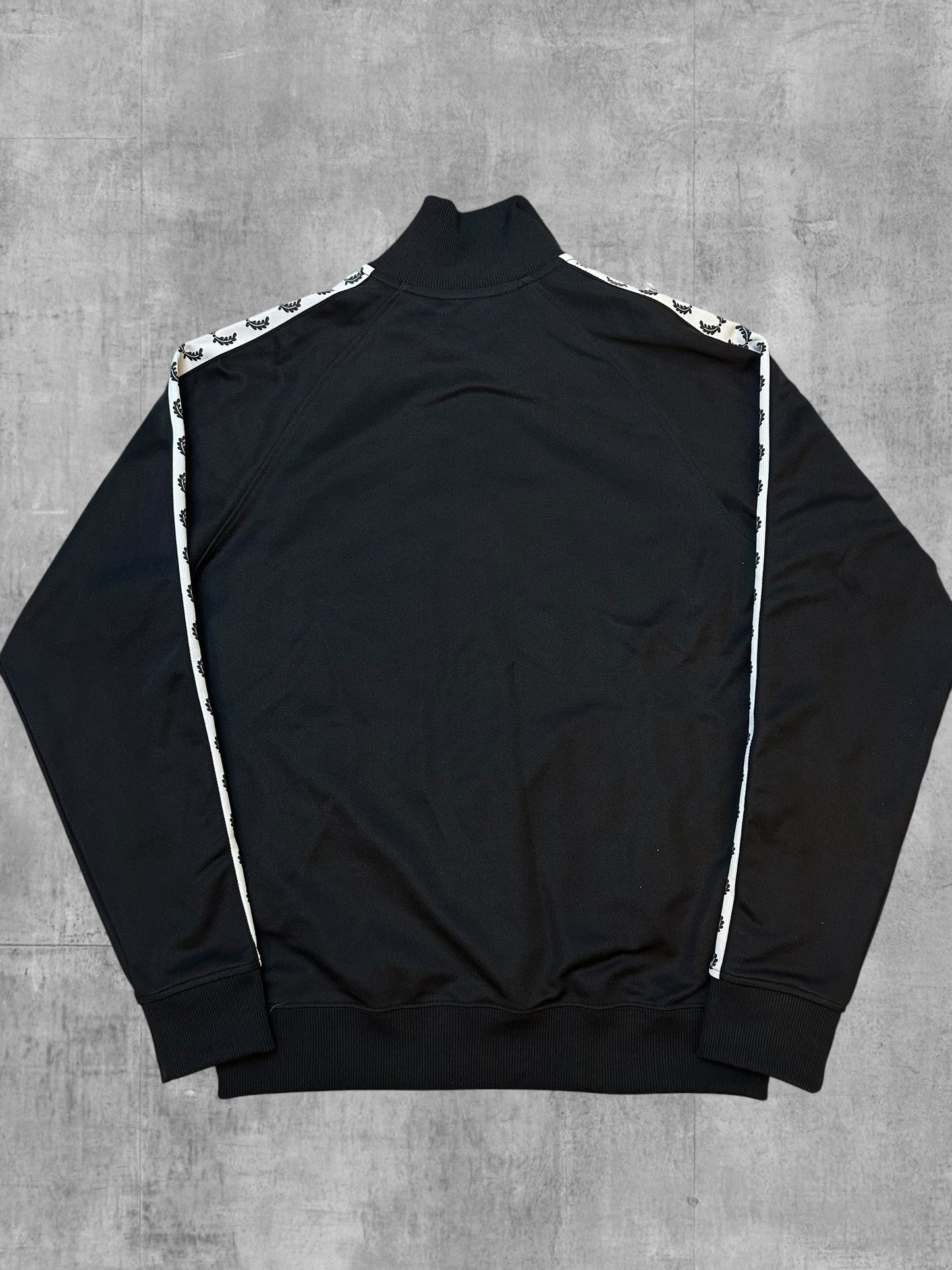 Fred Perry Trainingsjacke Taped Schwarz Weiß M