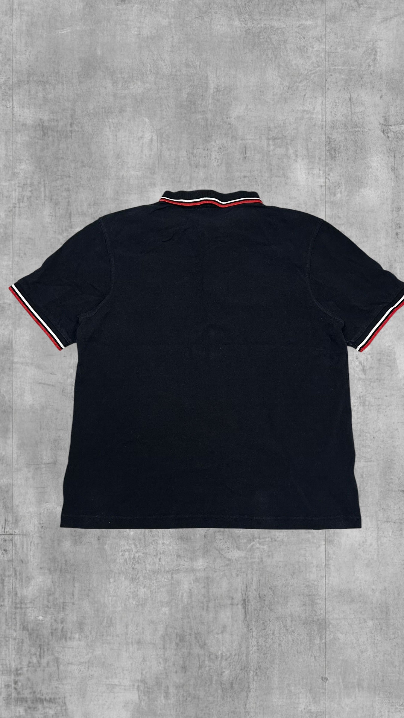 Fred Perry Polo Shirt Schwarz Rot Weiß XL Slim Fit
