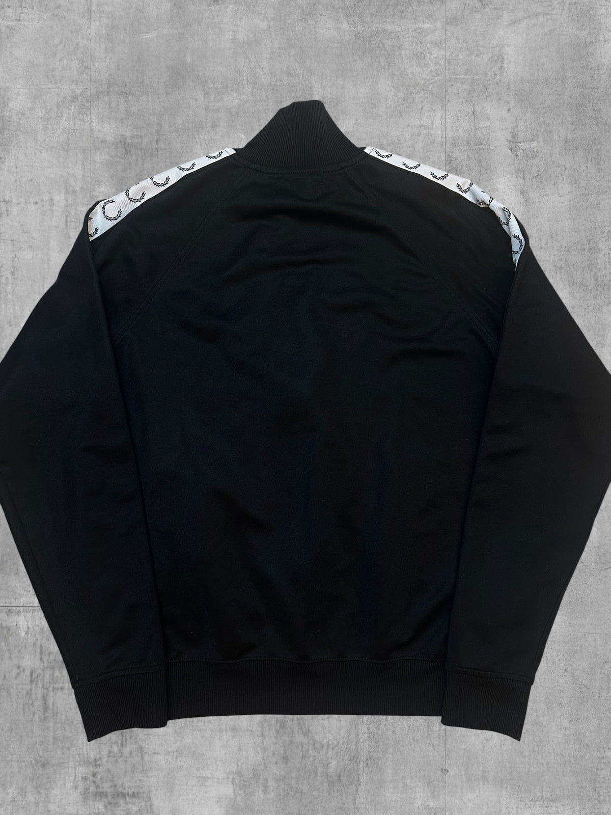 Fred Perry Taped Track Jacket Black White M