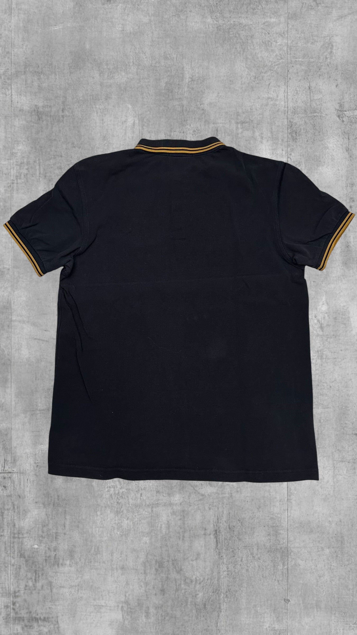 Fred Perry Polo Shirt Schwarz Gold L