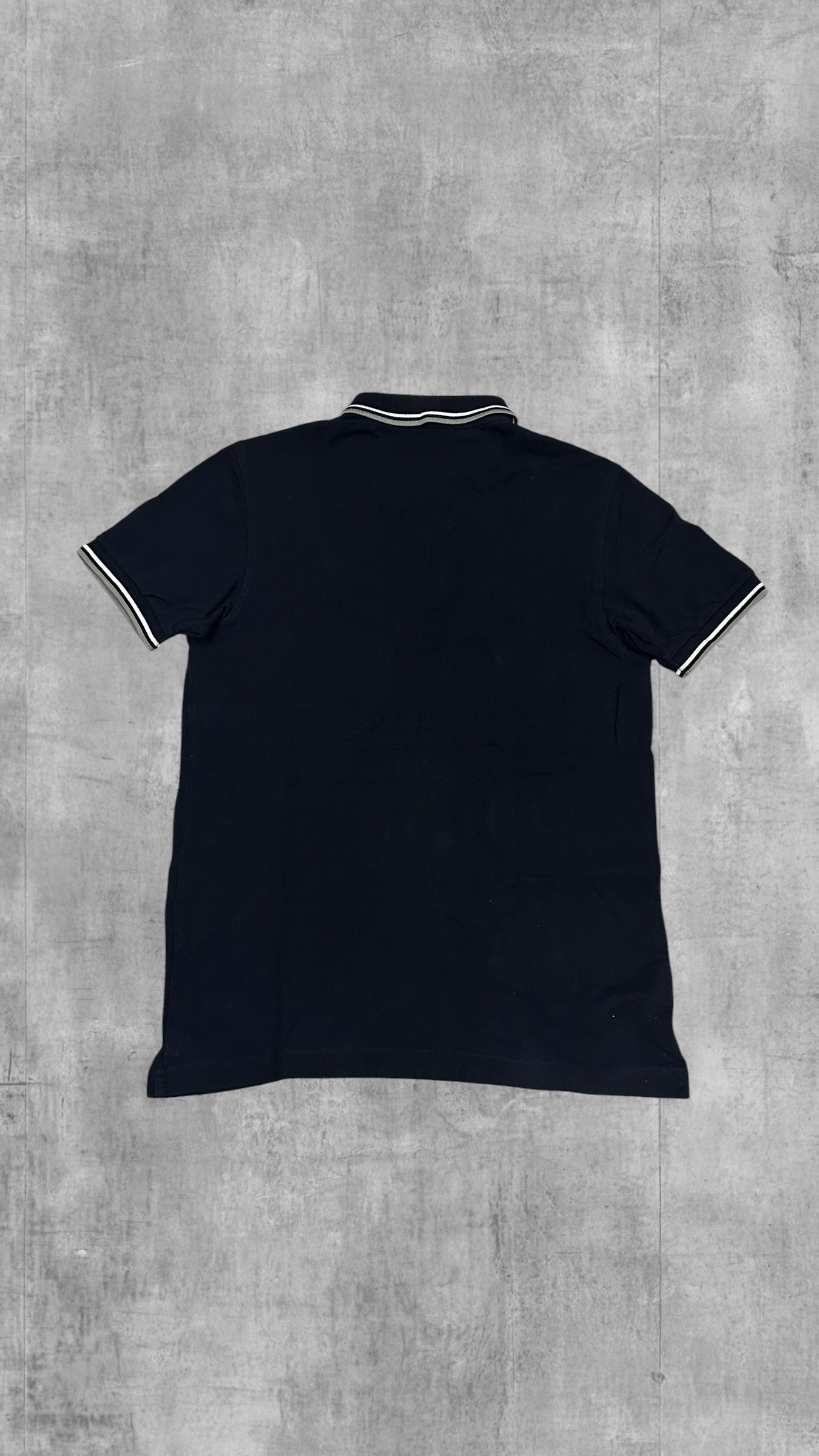 Fred Perry Polo Shirt Schwarz Weiß Hellgrau S