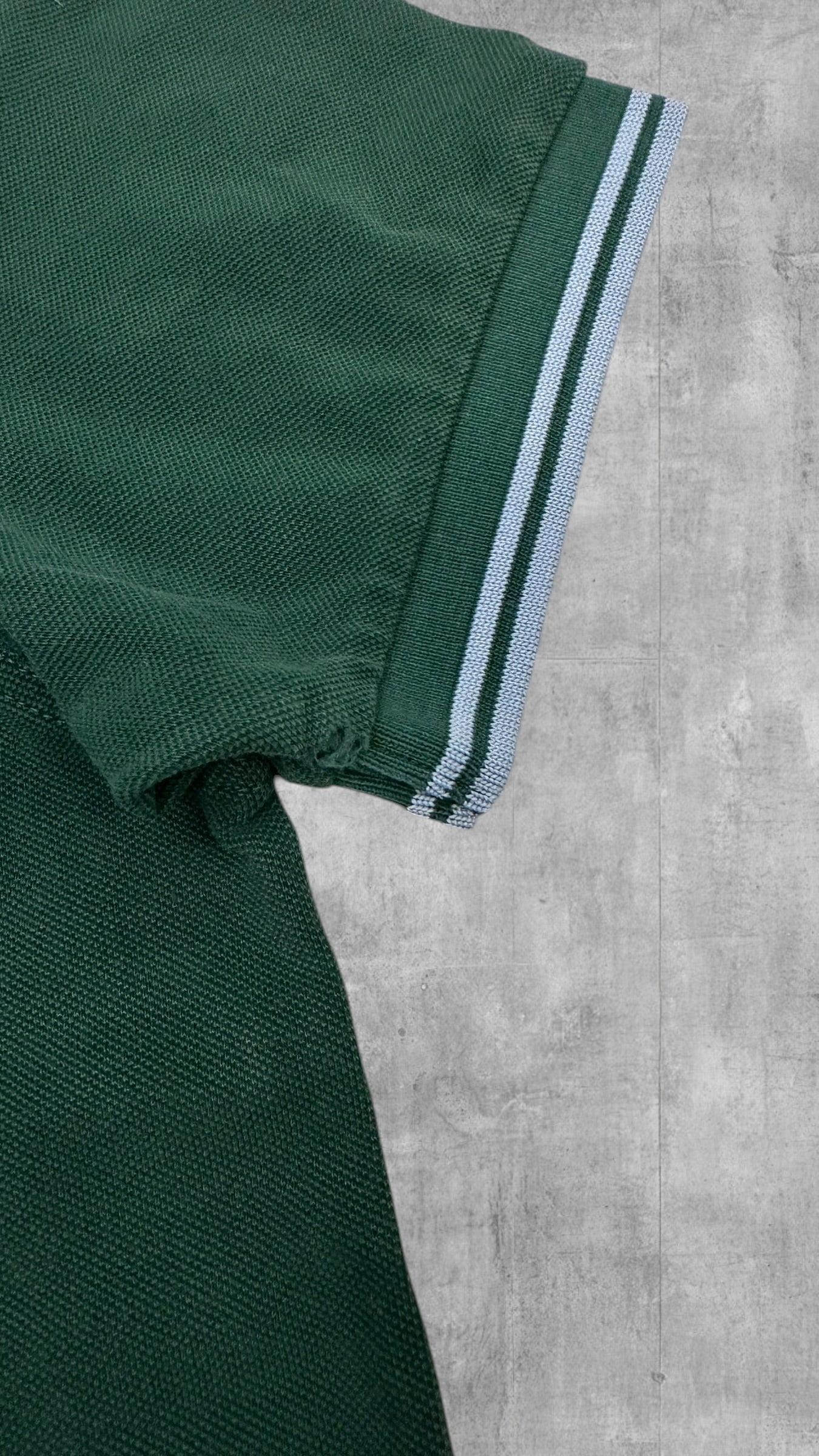 Fred Perry Polo Shirt Dunkelgrün Babyblau L Slim Fit